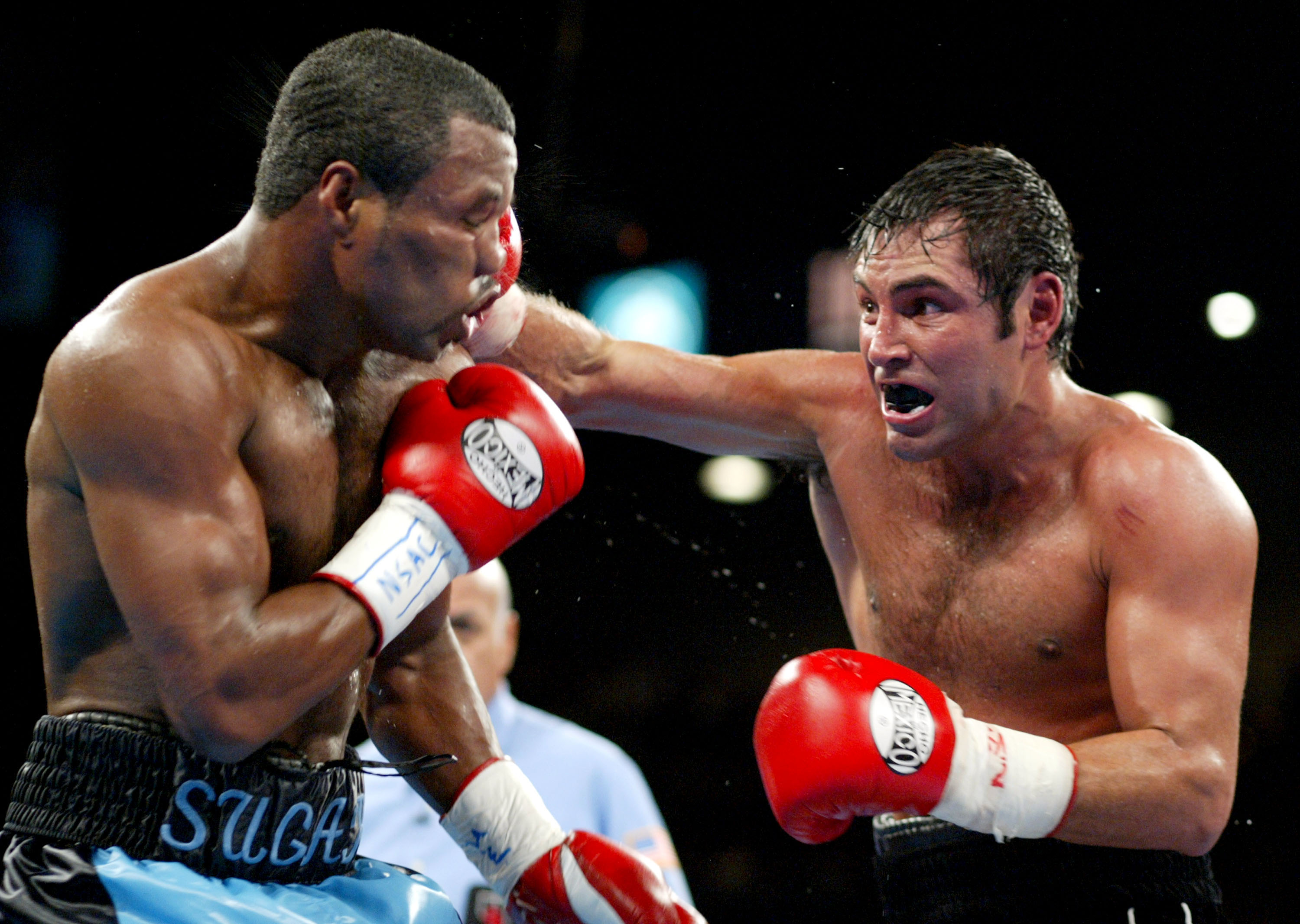 American boxers Shane Mosley and Oscar De La Hoya