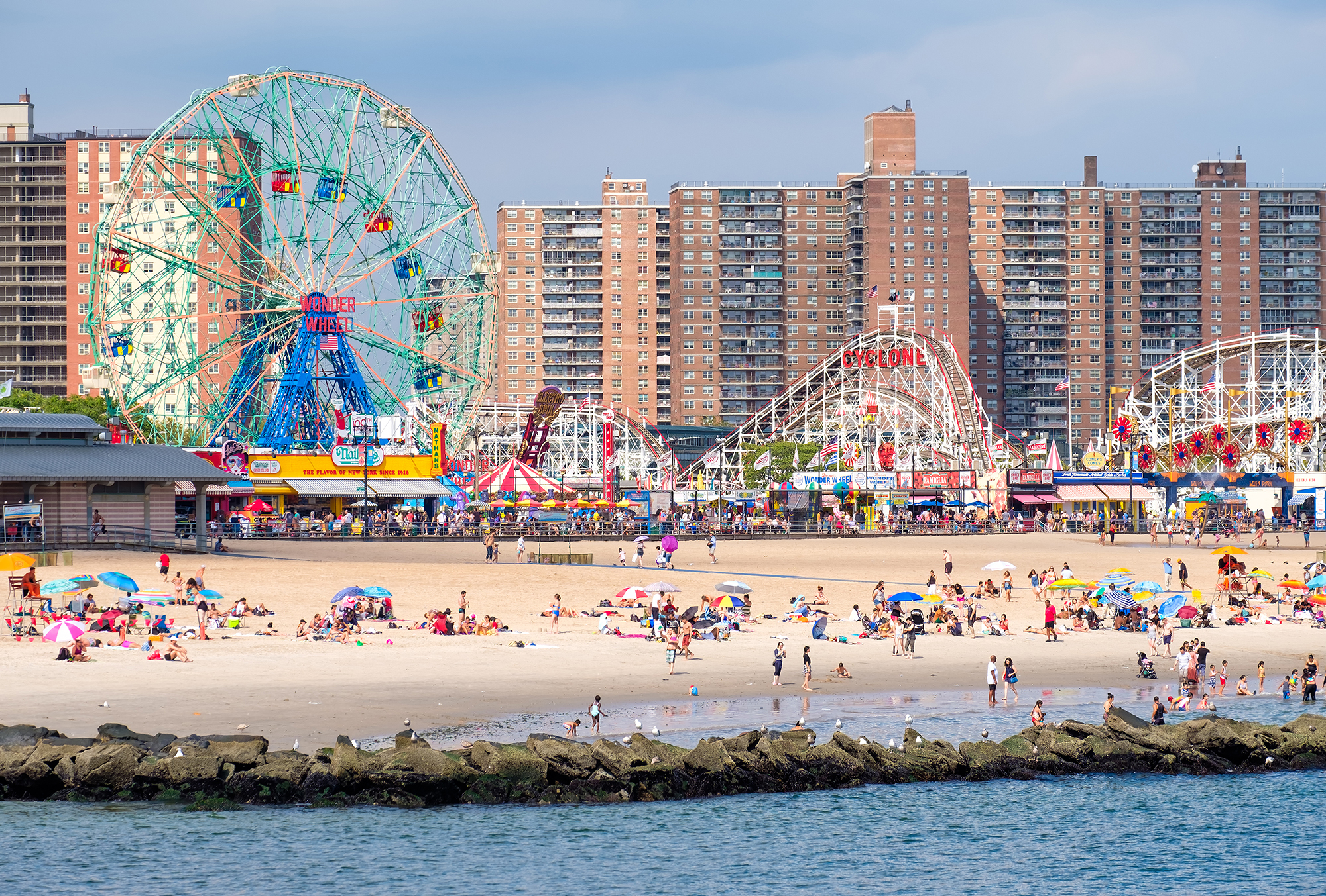 Amusement park at Coney Island in the Brooklyn section of New York City