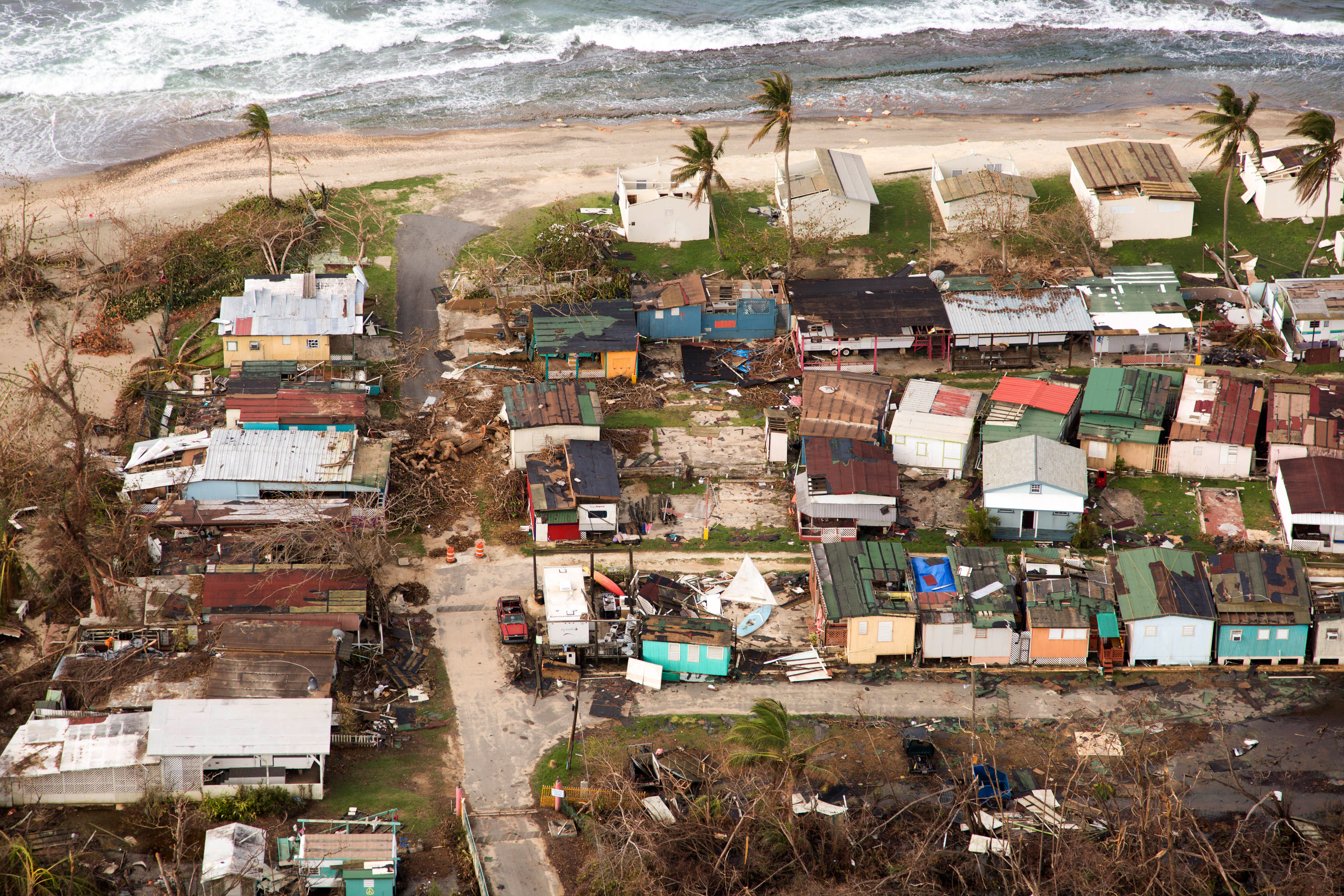 Damage from Hurricane Maria in Puerto Rico