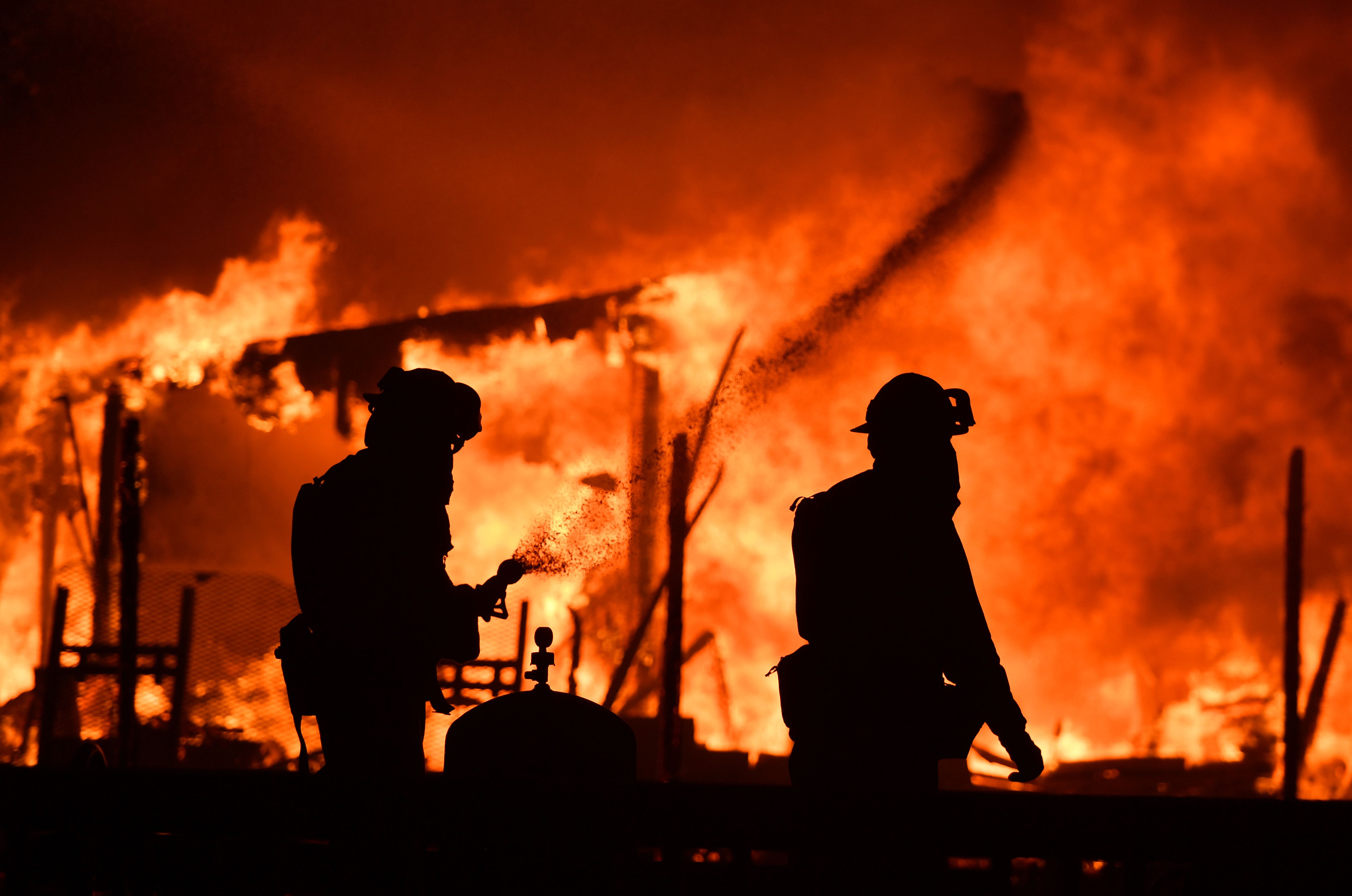 Fires burning in California's Napa County in 2017