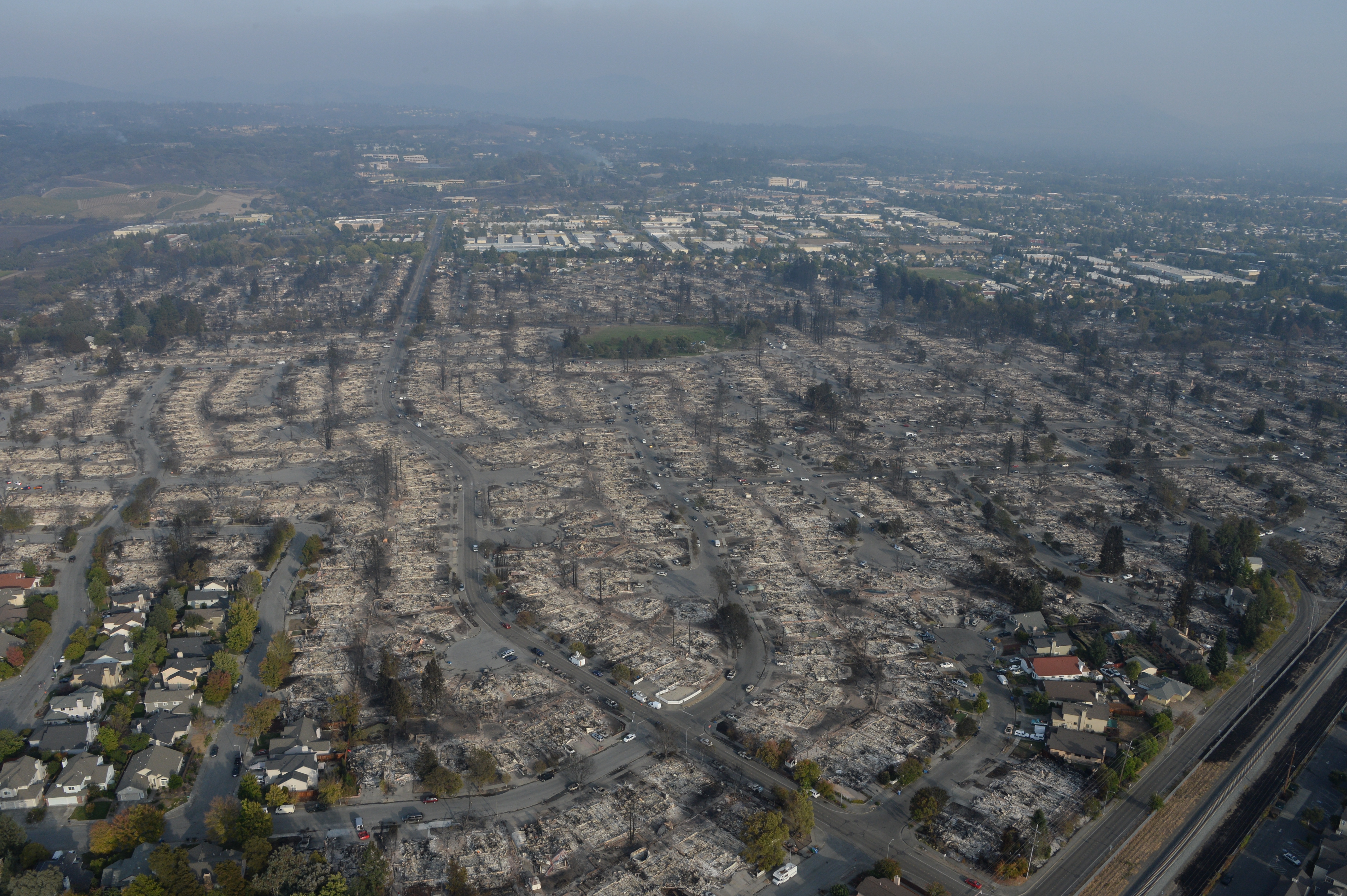 Aftermath of California wildfire in 2017