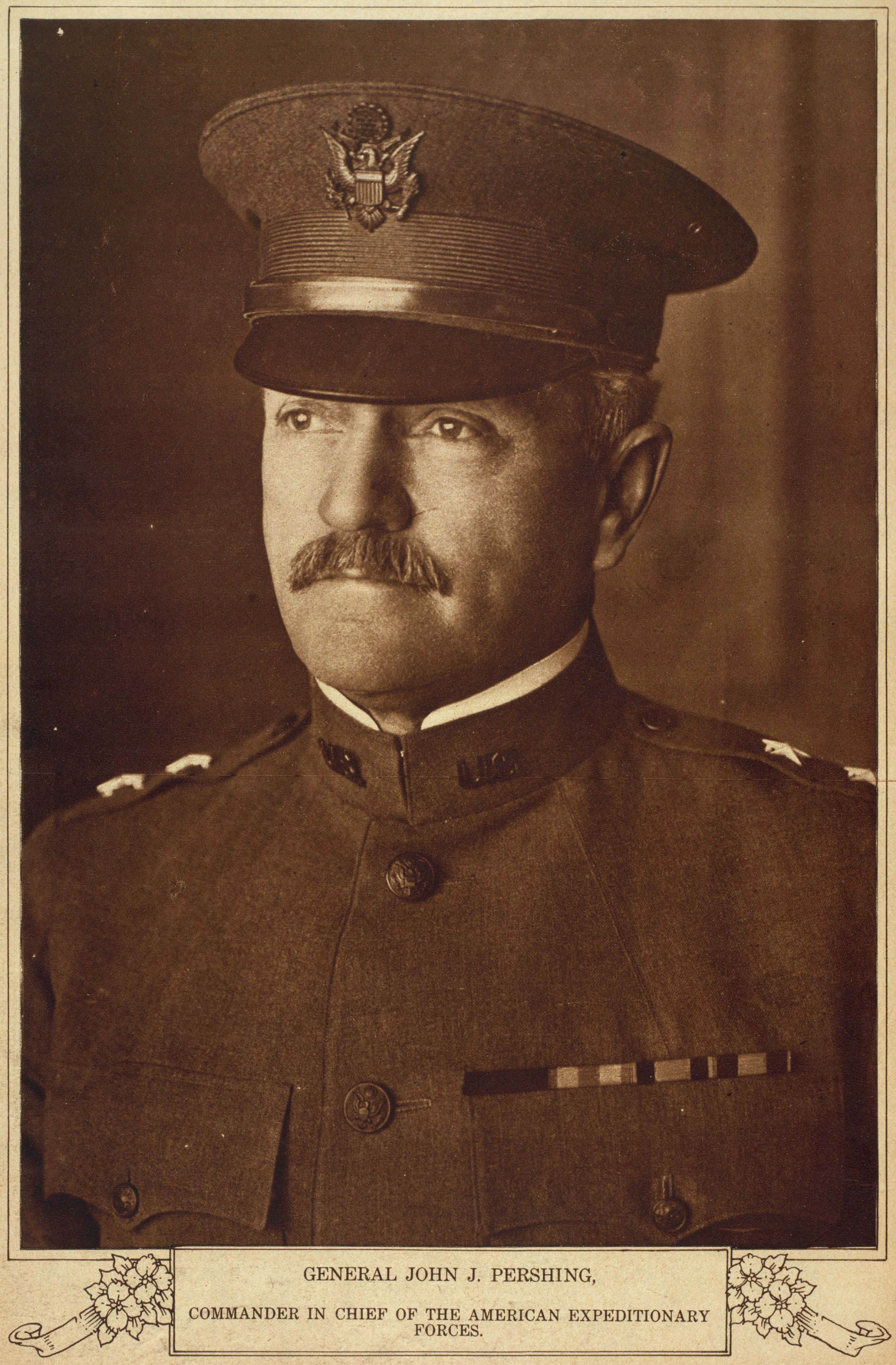 John J. Pershing, leader of the American Expeditionary Forces (A.E.F.) in Europe in World War I