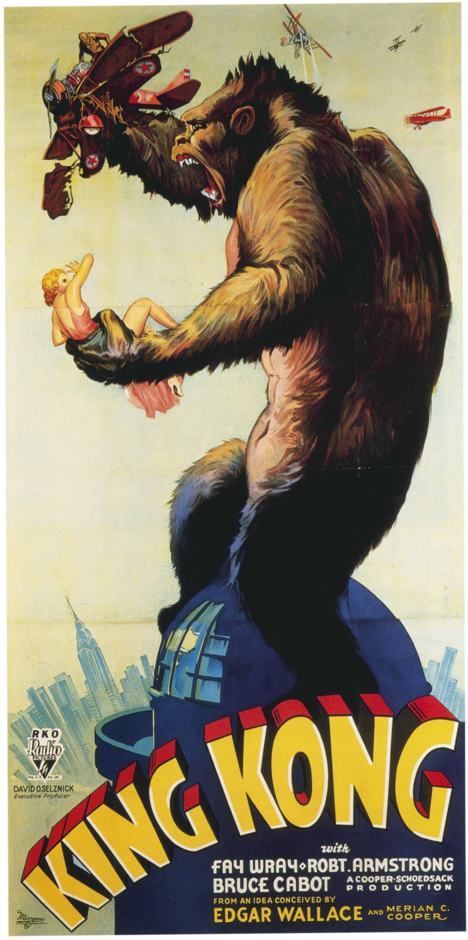 Theatrical release poster for the motion picture King Kong (1933)