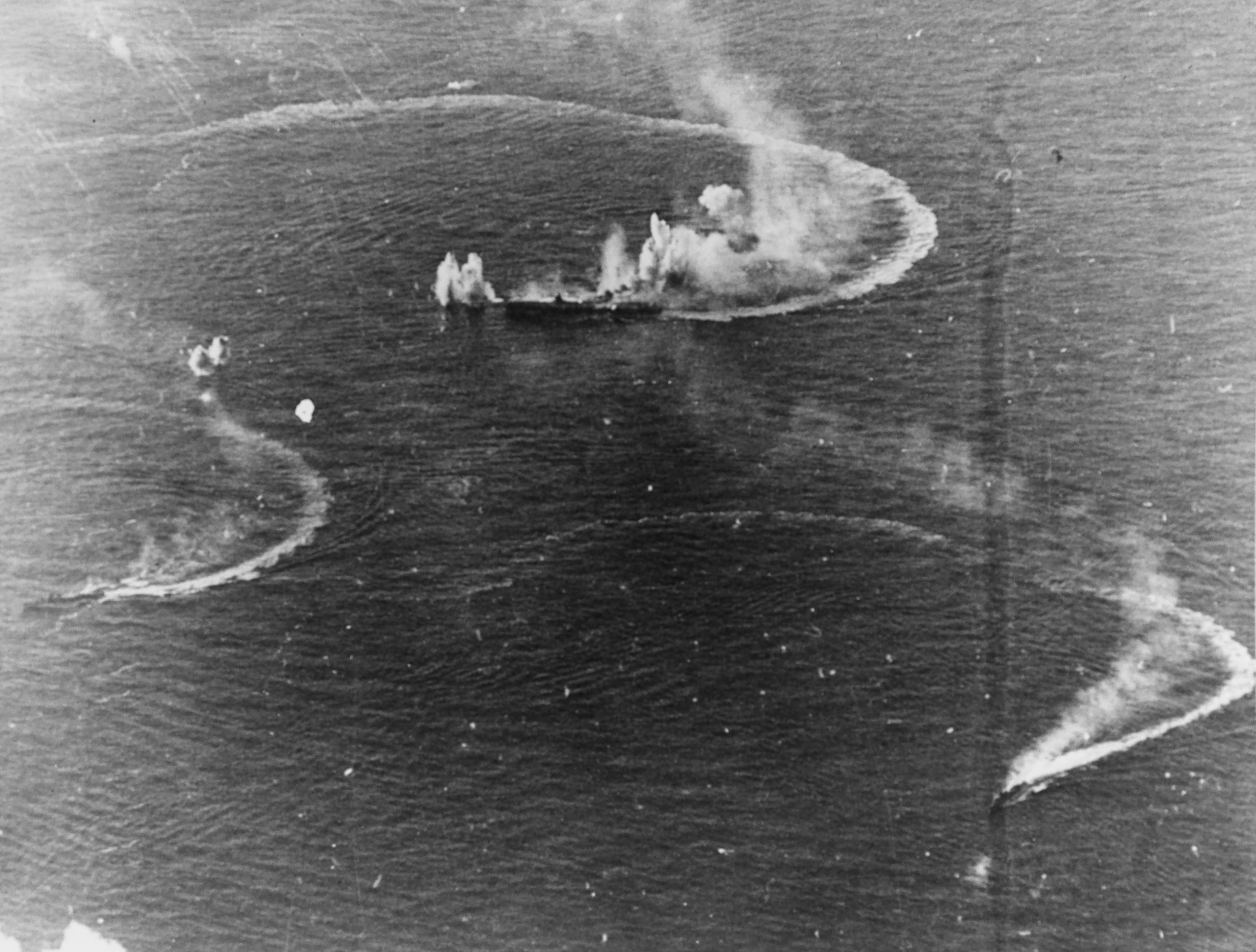 Japanese warships during the Battle of the Philippine Sea