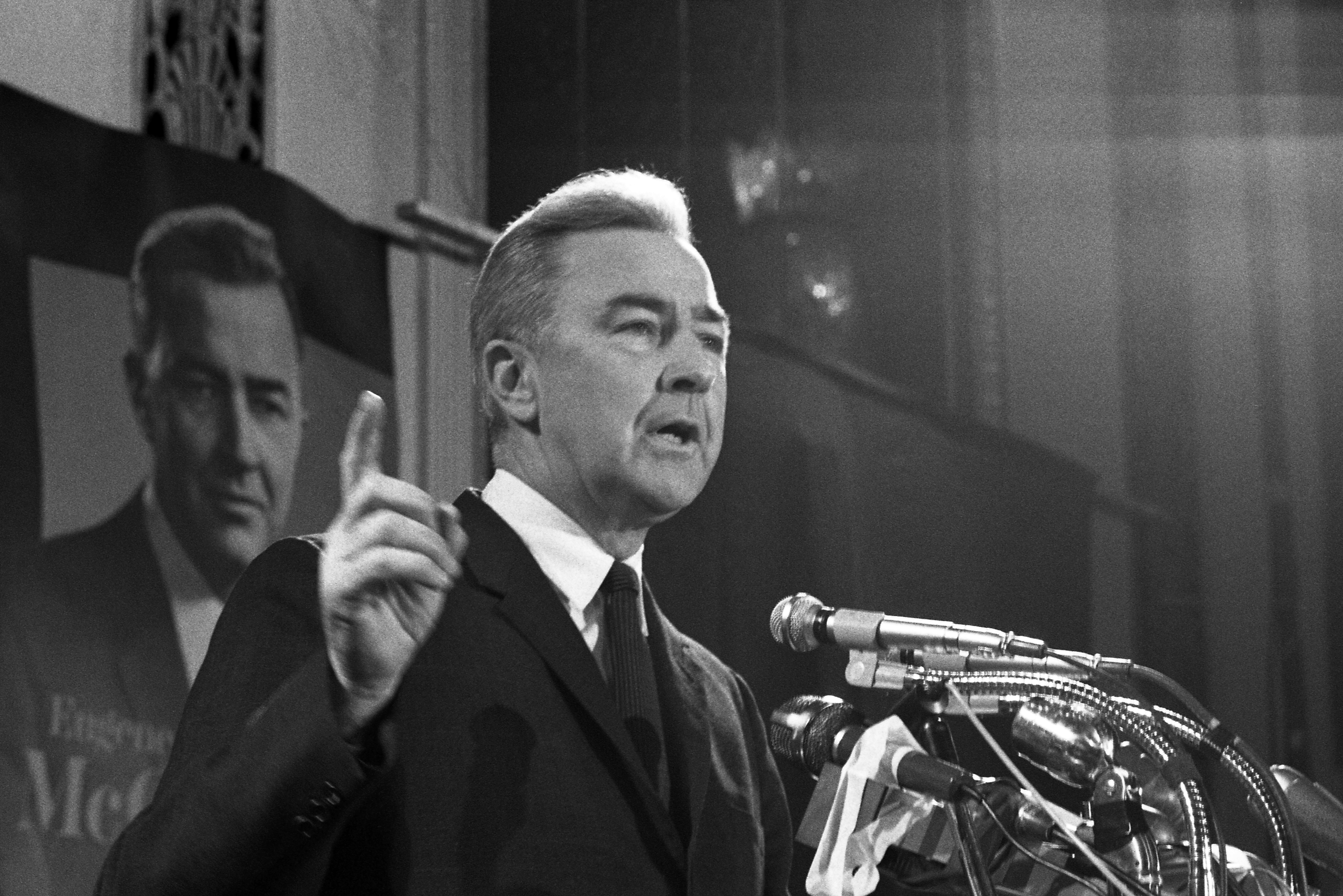 Eugene McCarthy during his 1968 campaign for the Democratic presidential nomination