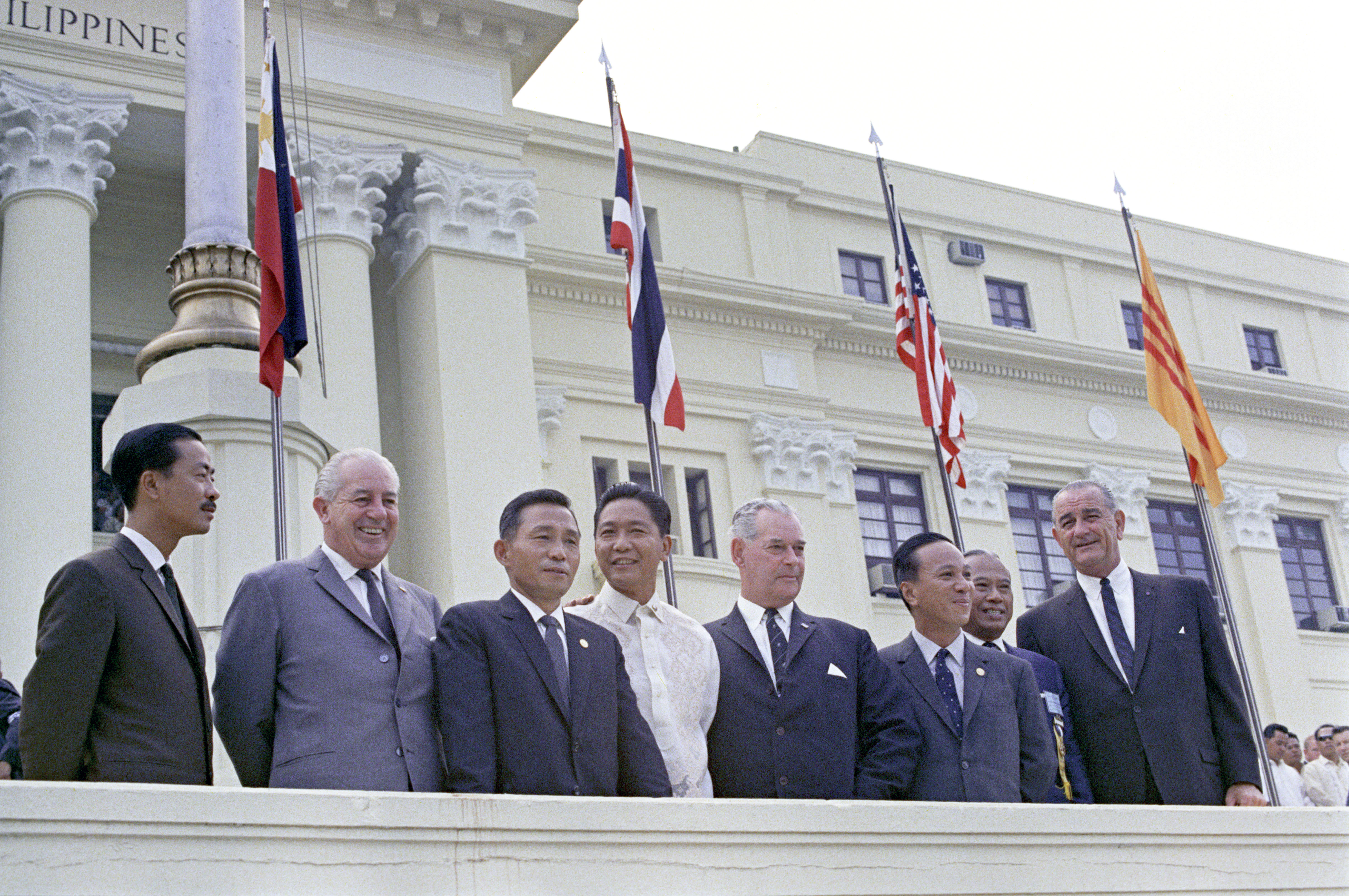 President Lyndon B. Johnson and allied leaders during the Vietnam War