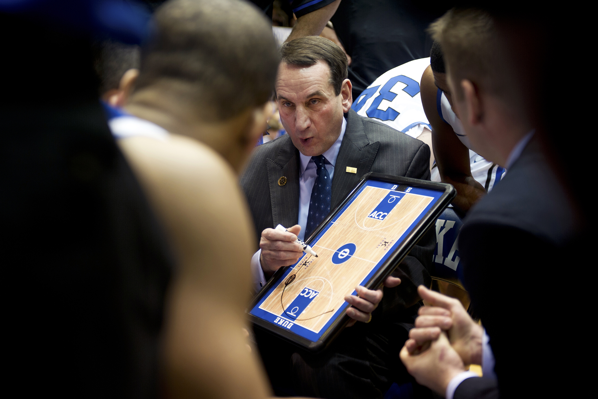 NCAA basketball coach Mike Krzyzewski