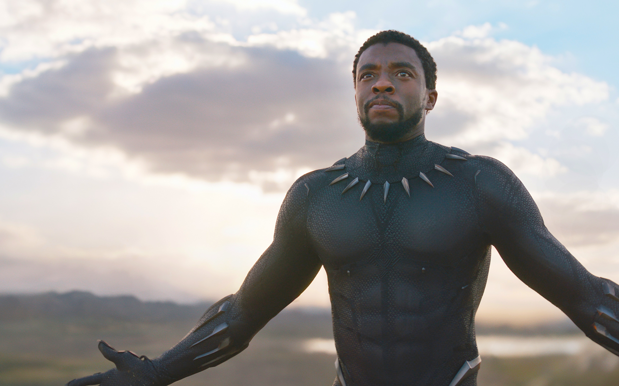 American actor Chadwick Boseman in Black Panther (2018)