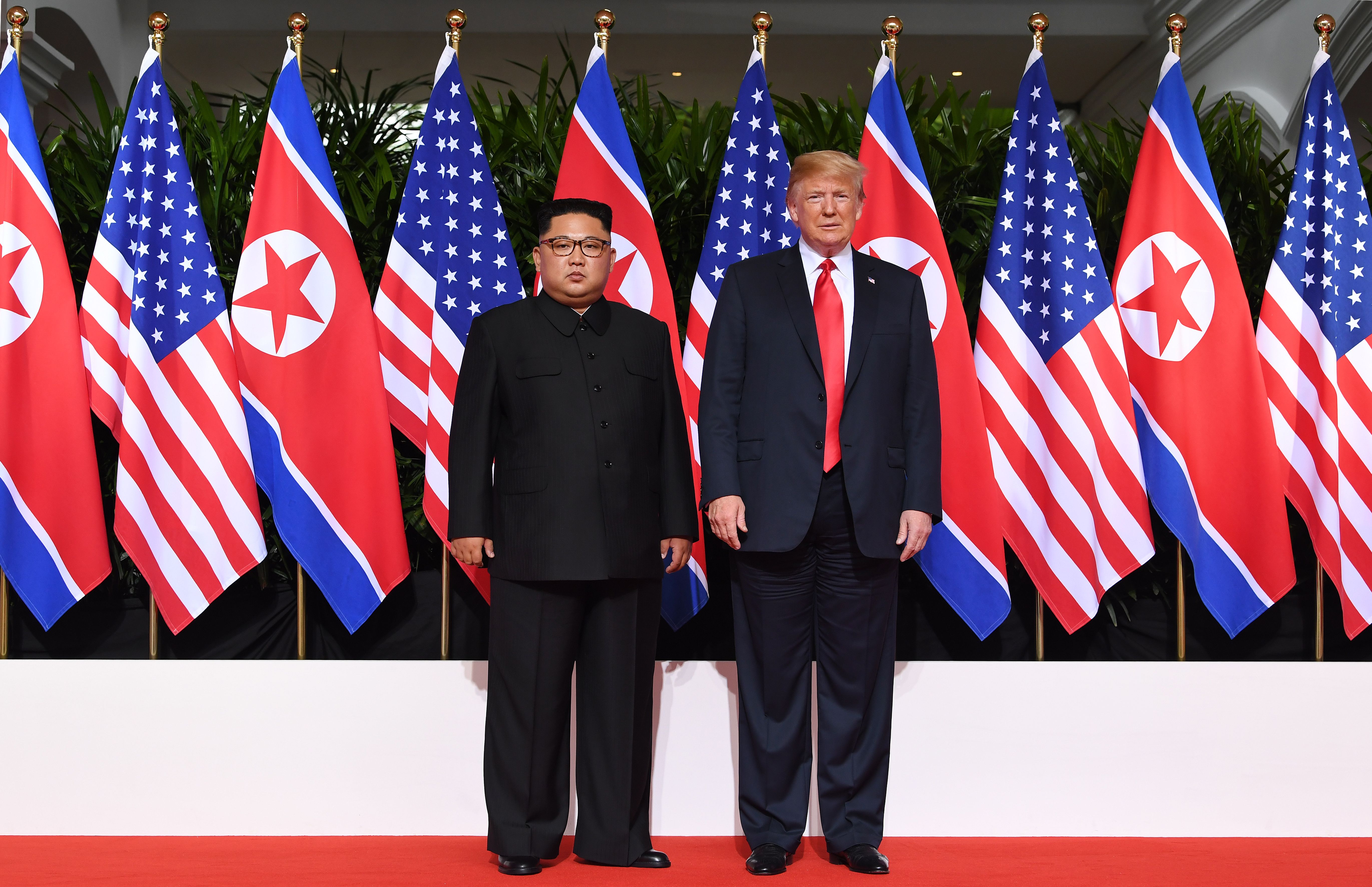 President Donald J. Trump and North Korean leader Kim Jong-un 