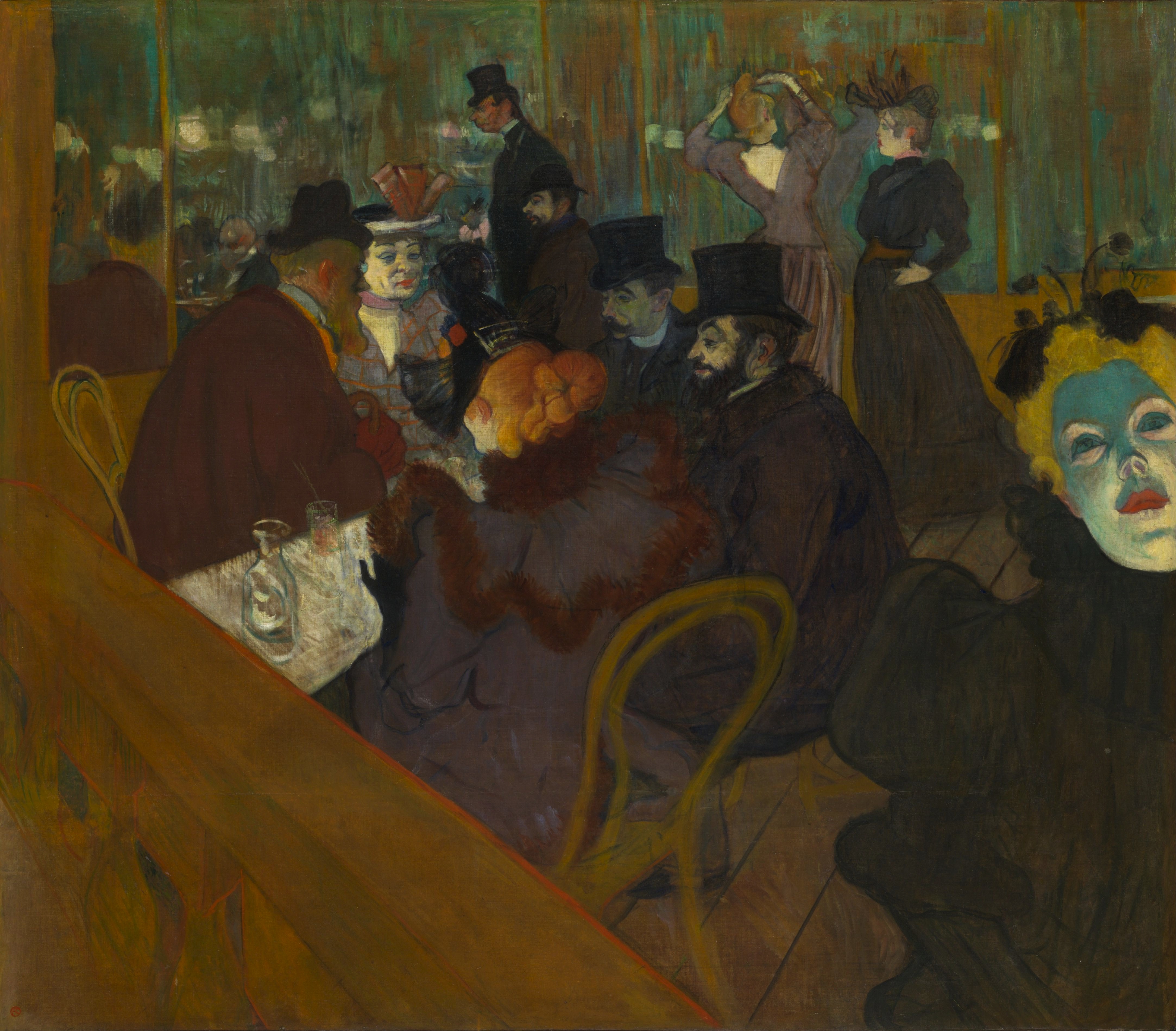 At the Moulin Rouge by Henri de Toulouse-Lautrec