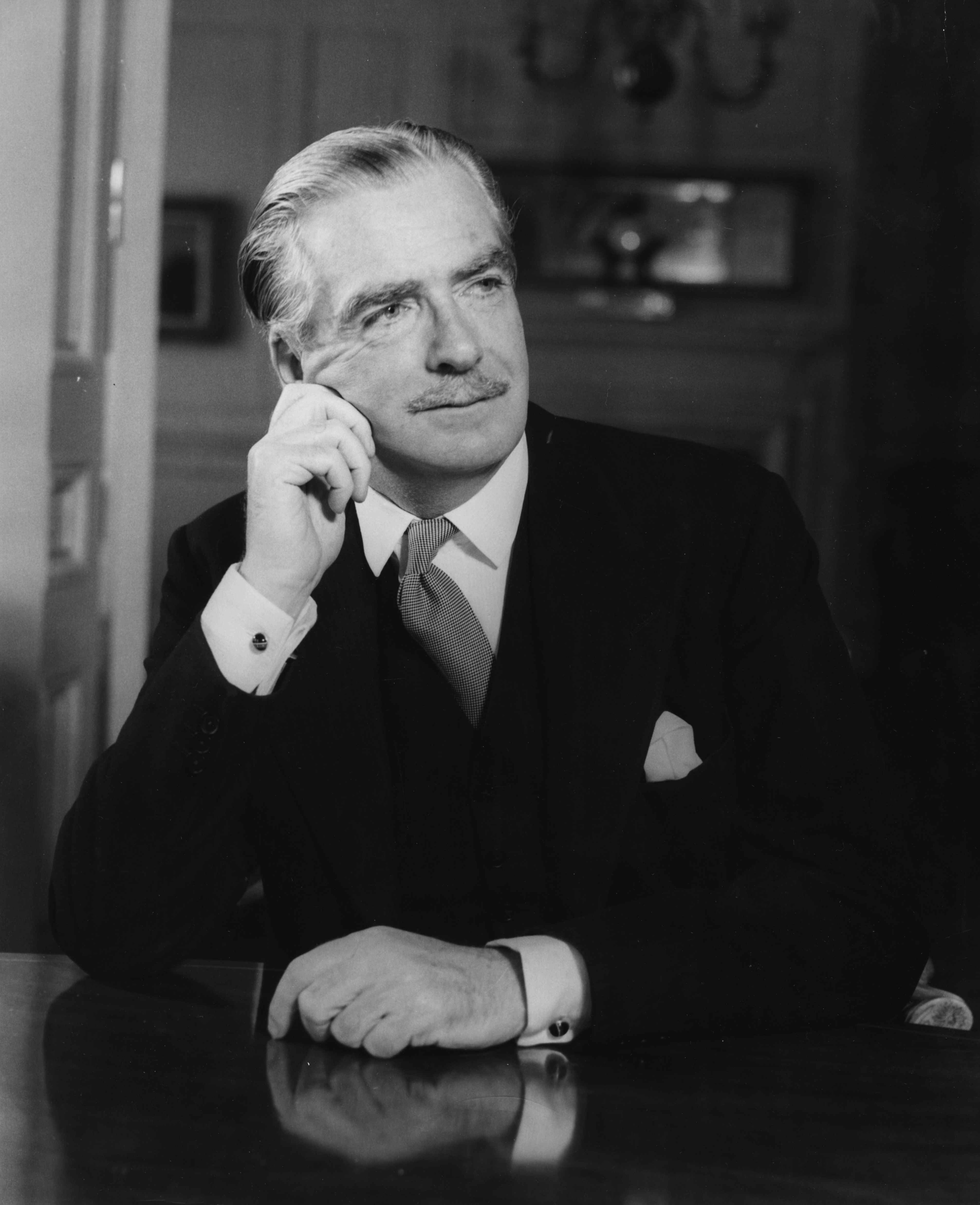 Sir Anthony Eden, prime minister of the United Kingdom from April 1955 to January 1957