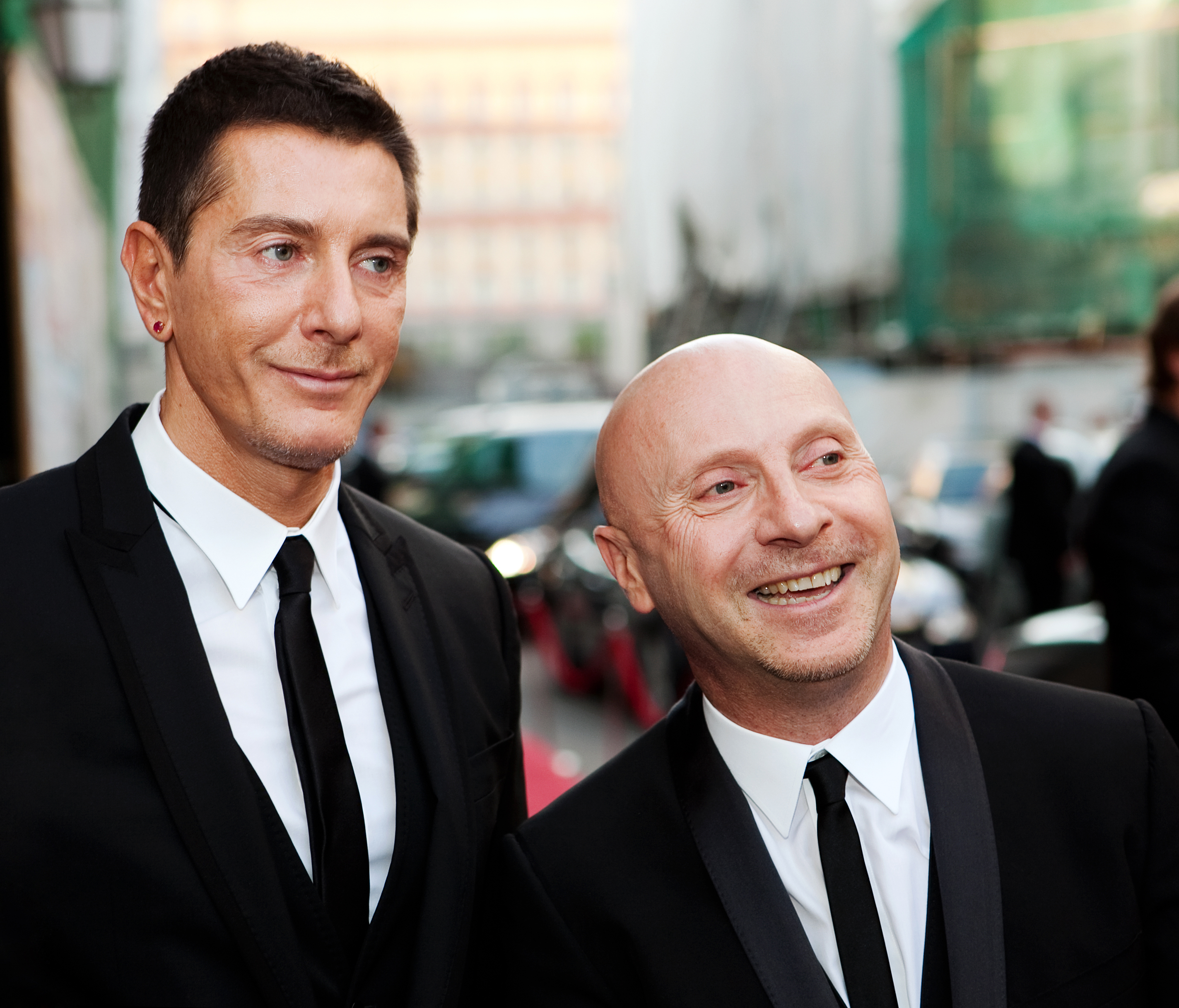 Italian fashion designers Stefano Gabbana (left) and Domenico Dolce