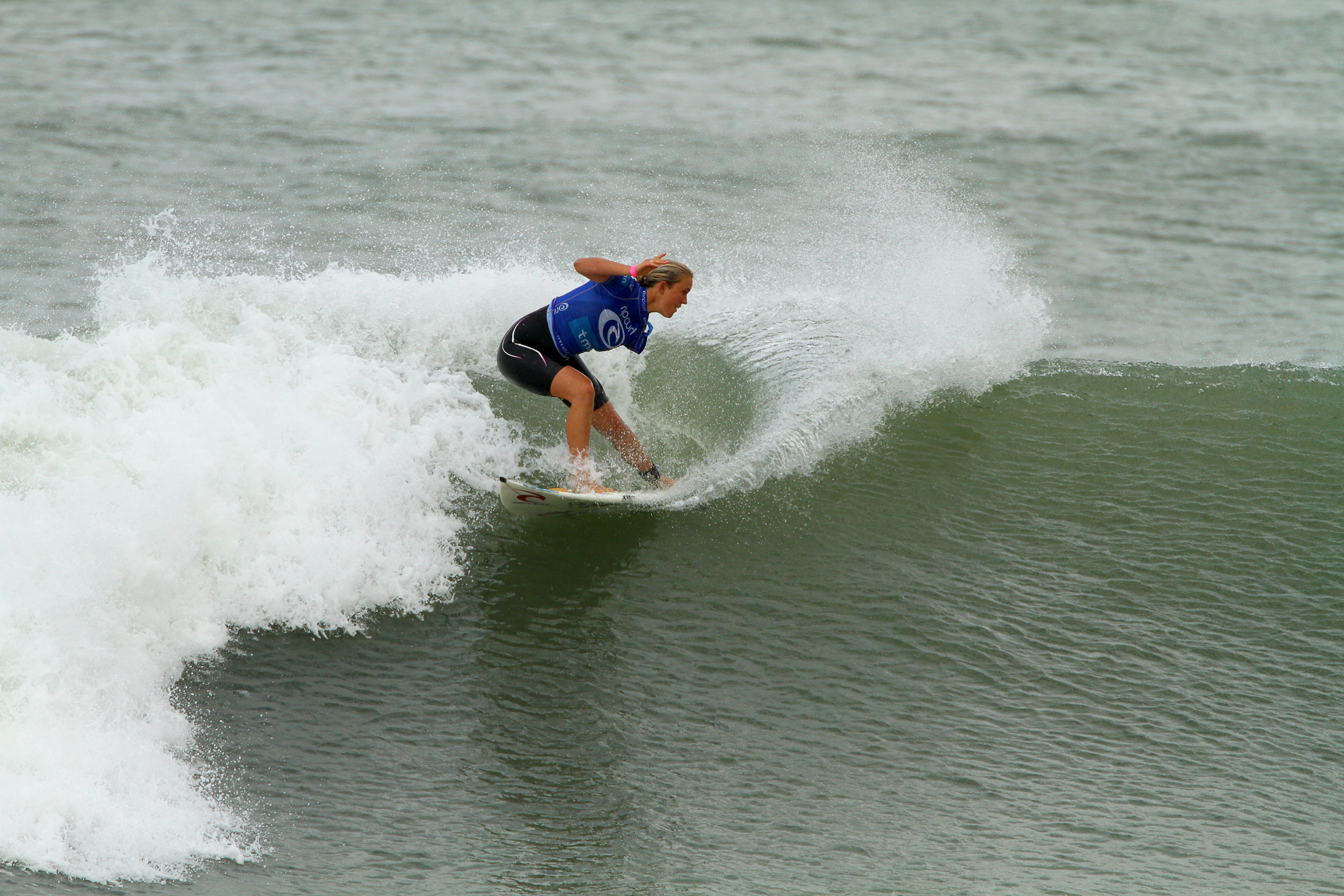 American surfer Bethany Hamilton competing at Peniche, Portugal