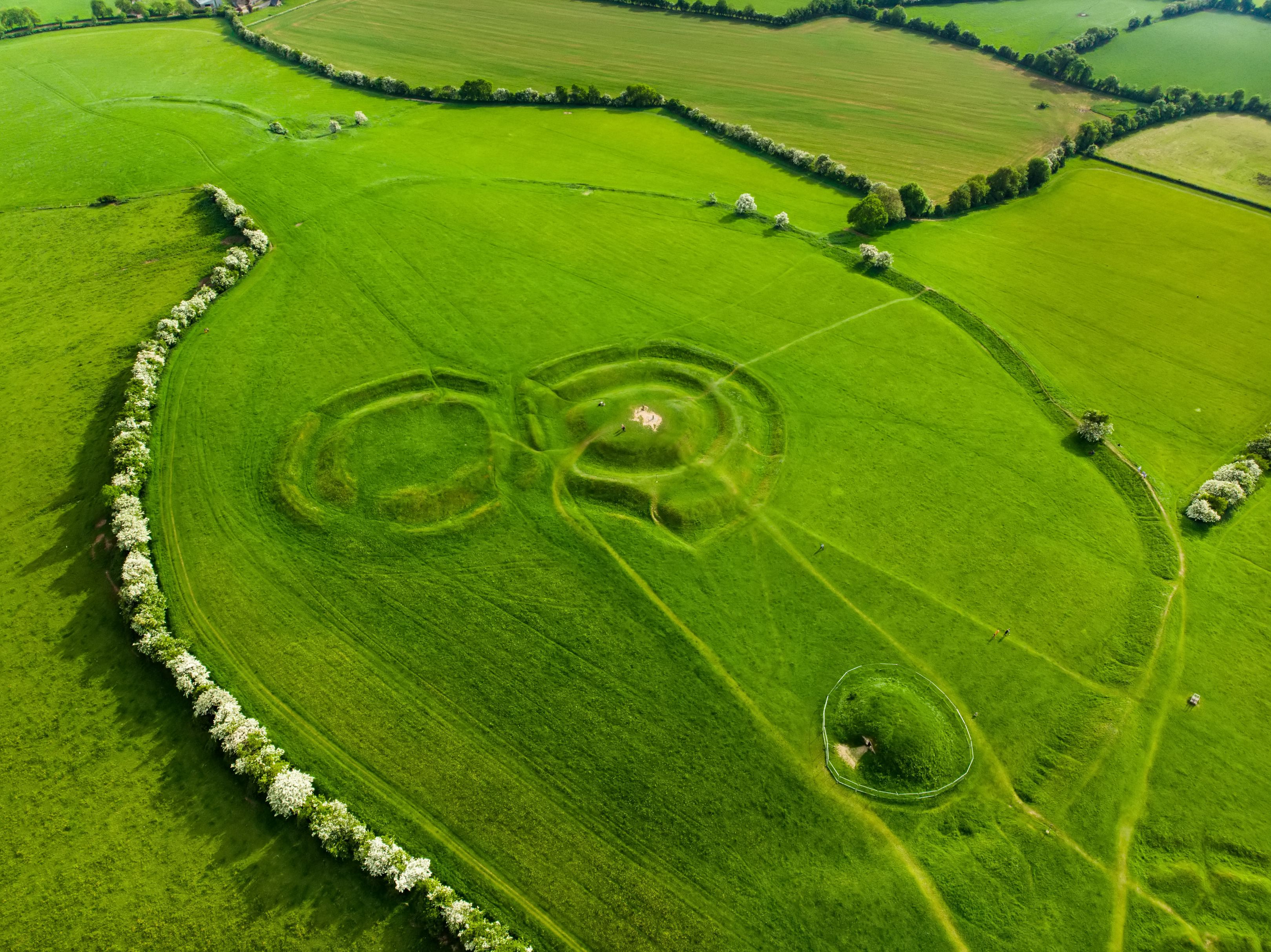 Aerial view of the Hill of Tara