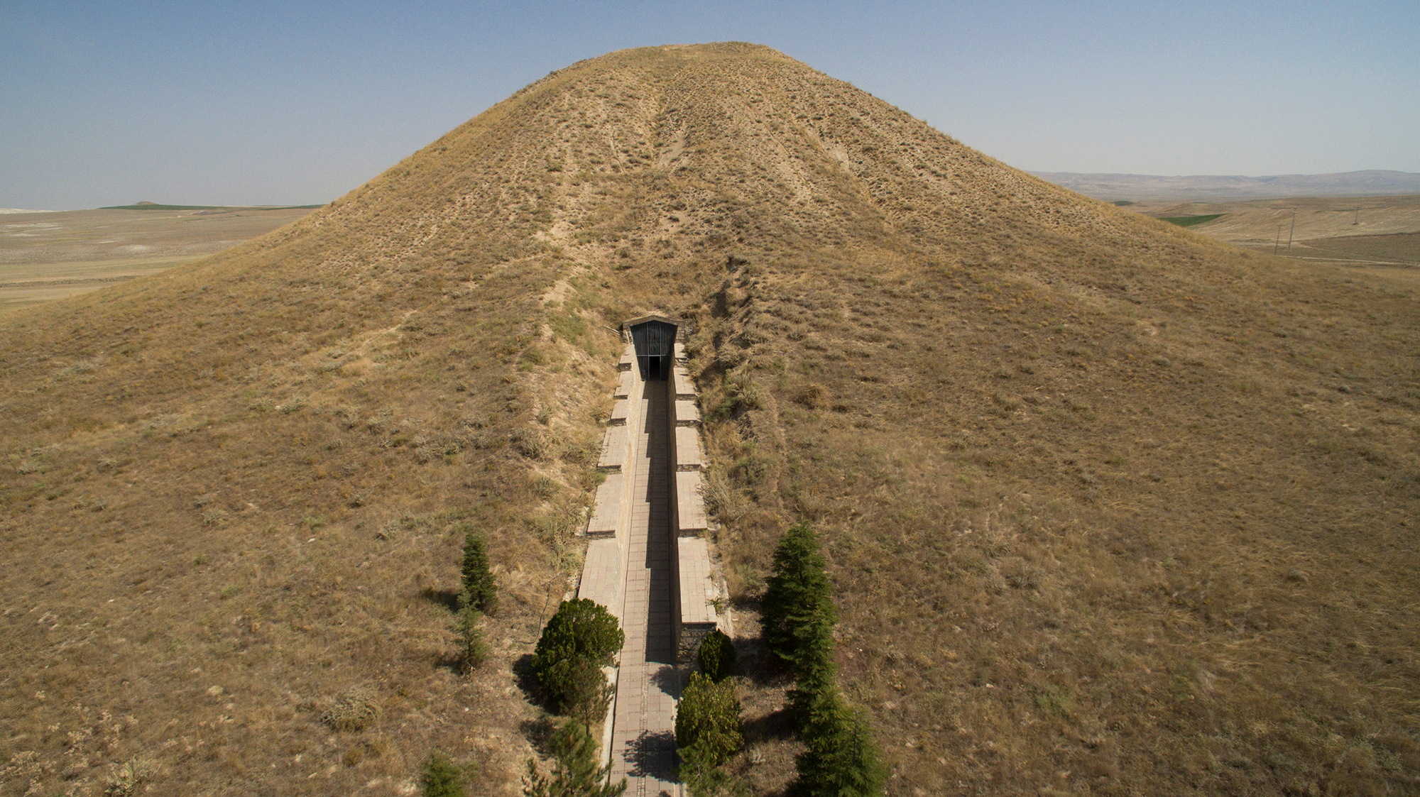 Phrygian burial mound at Gordion, in Turkey