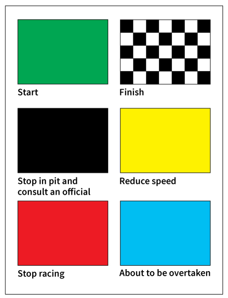 Automobile-racing flags