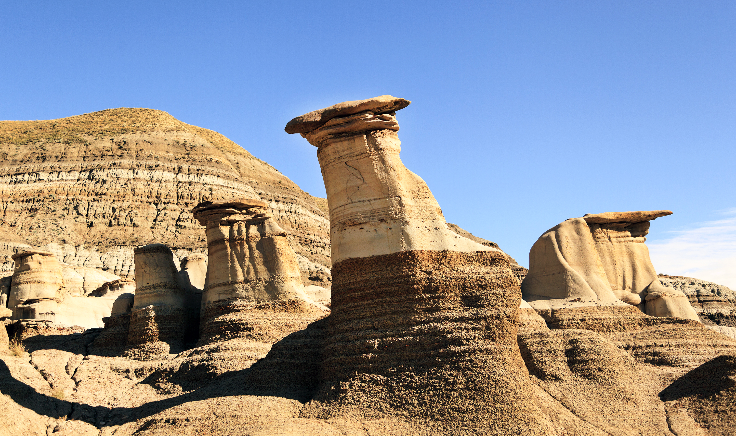 Rock formations in the Canadian Badlands