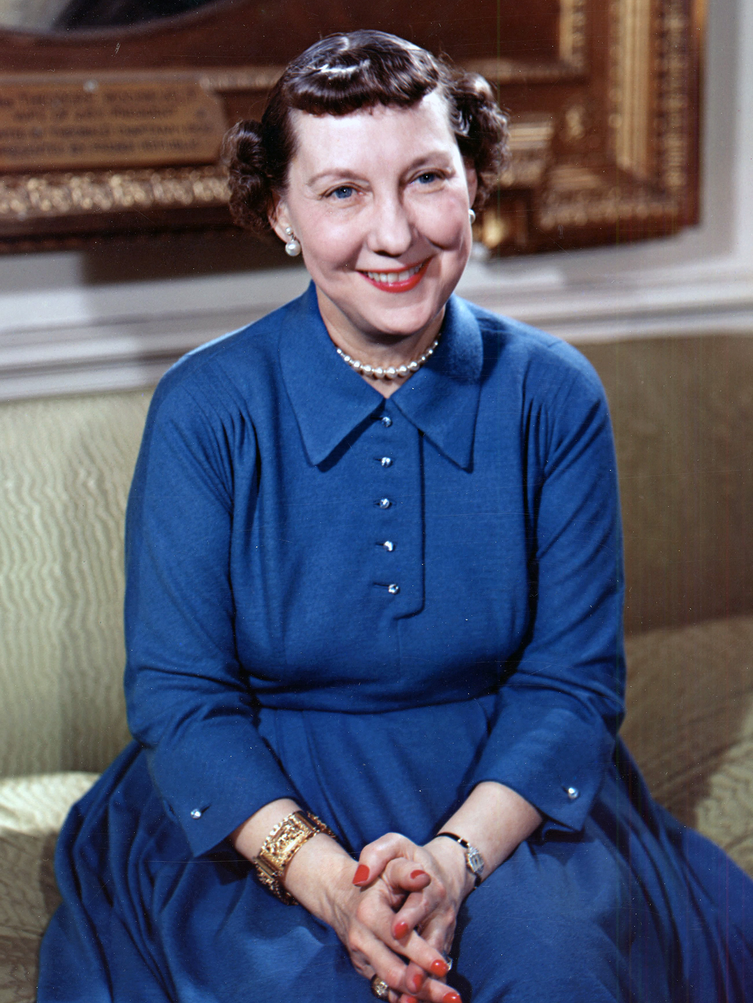 Mamie Eisenhower, wife of President Dwight D. Eisenhower