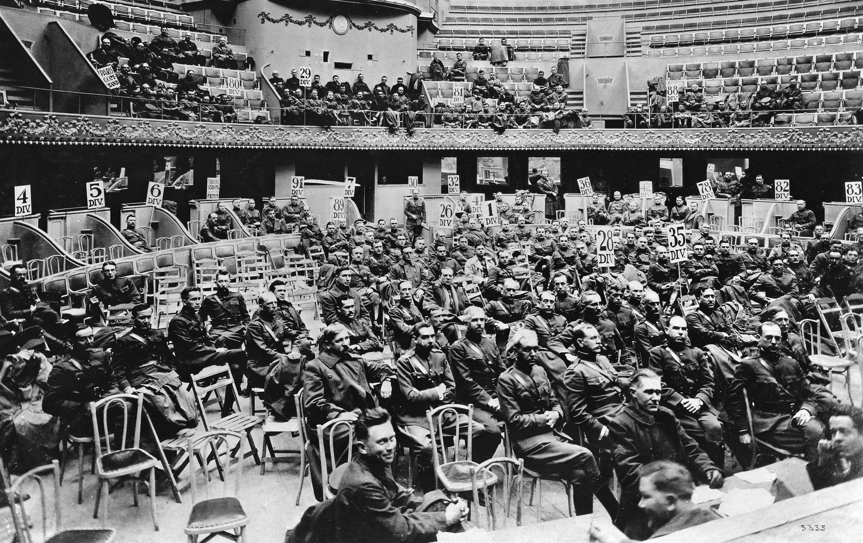 First meeting of the American Legion, in Paris, France, in 1919