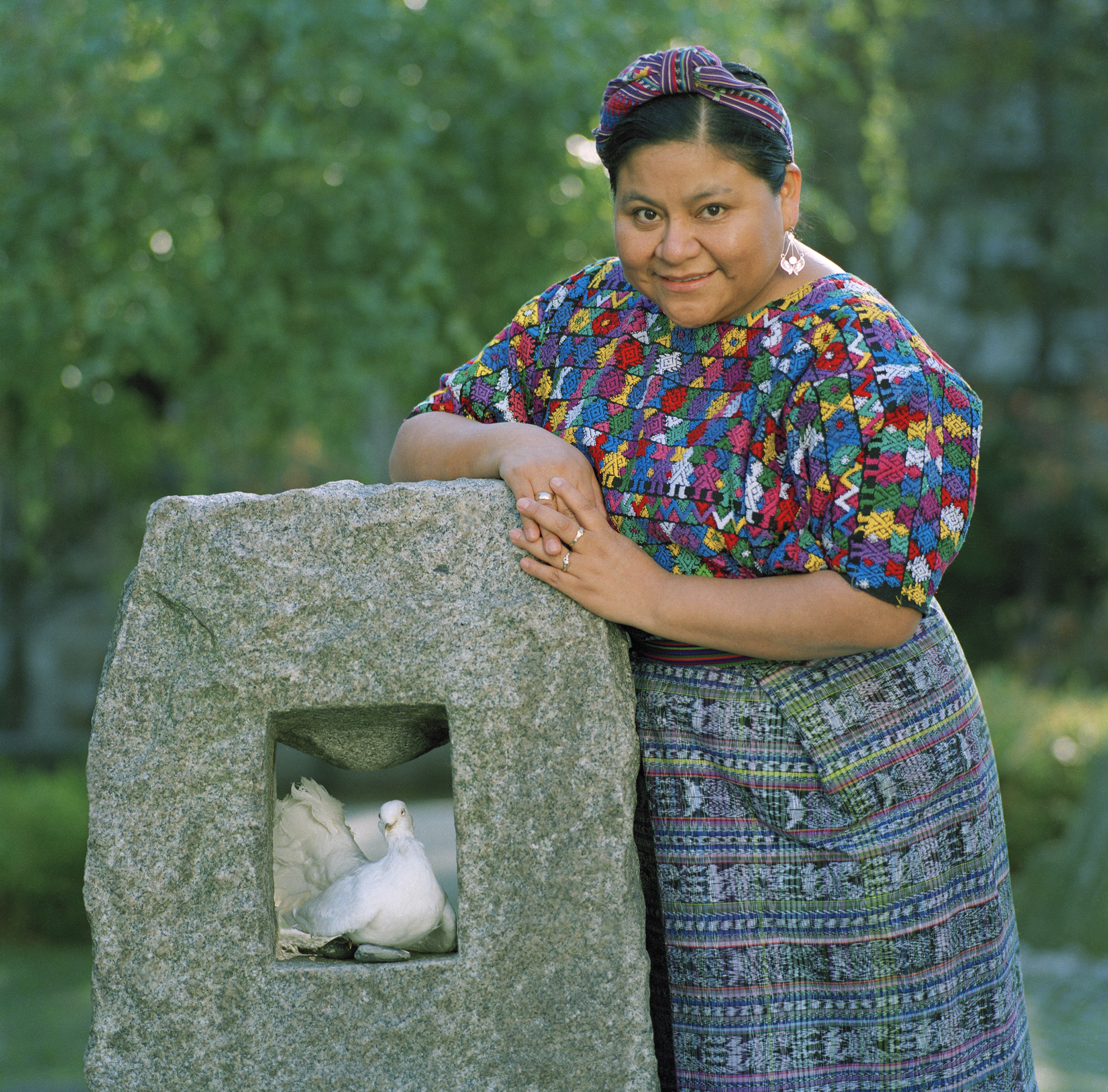 Rigoberta Menchú, winner of the 1992 Nobel Peace Prize