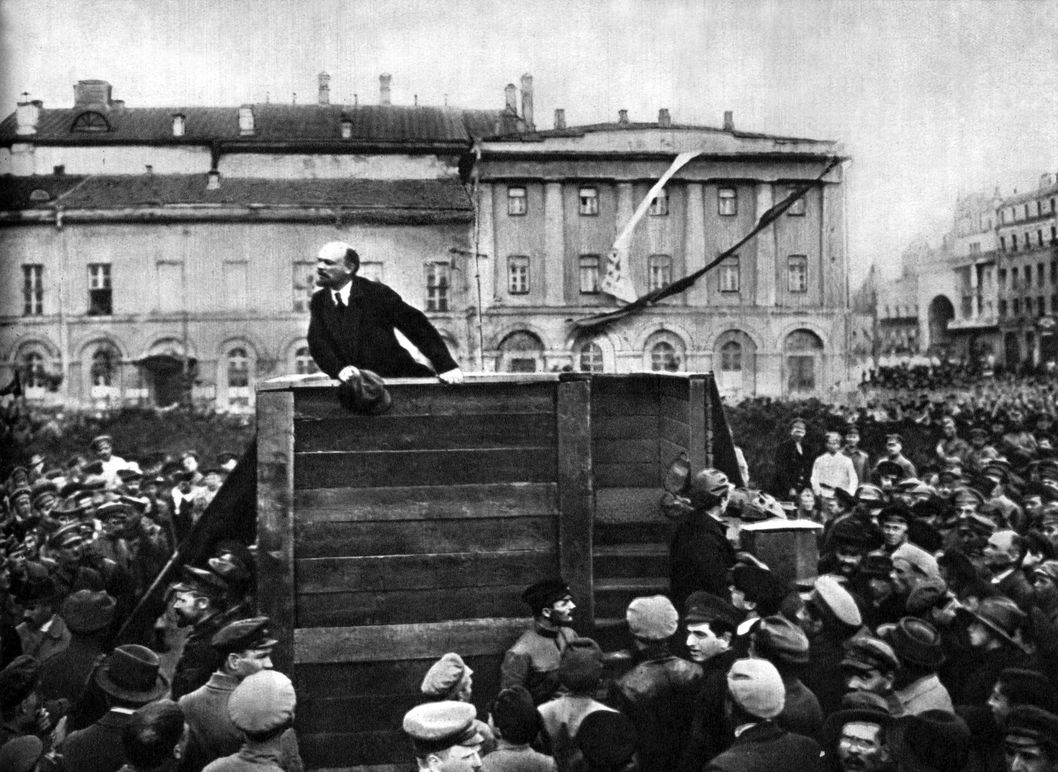 Lenin speaking in Moscow in 1920