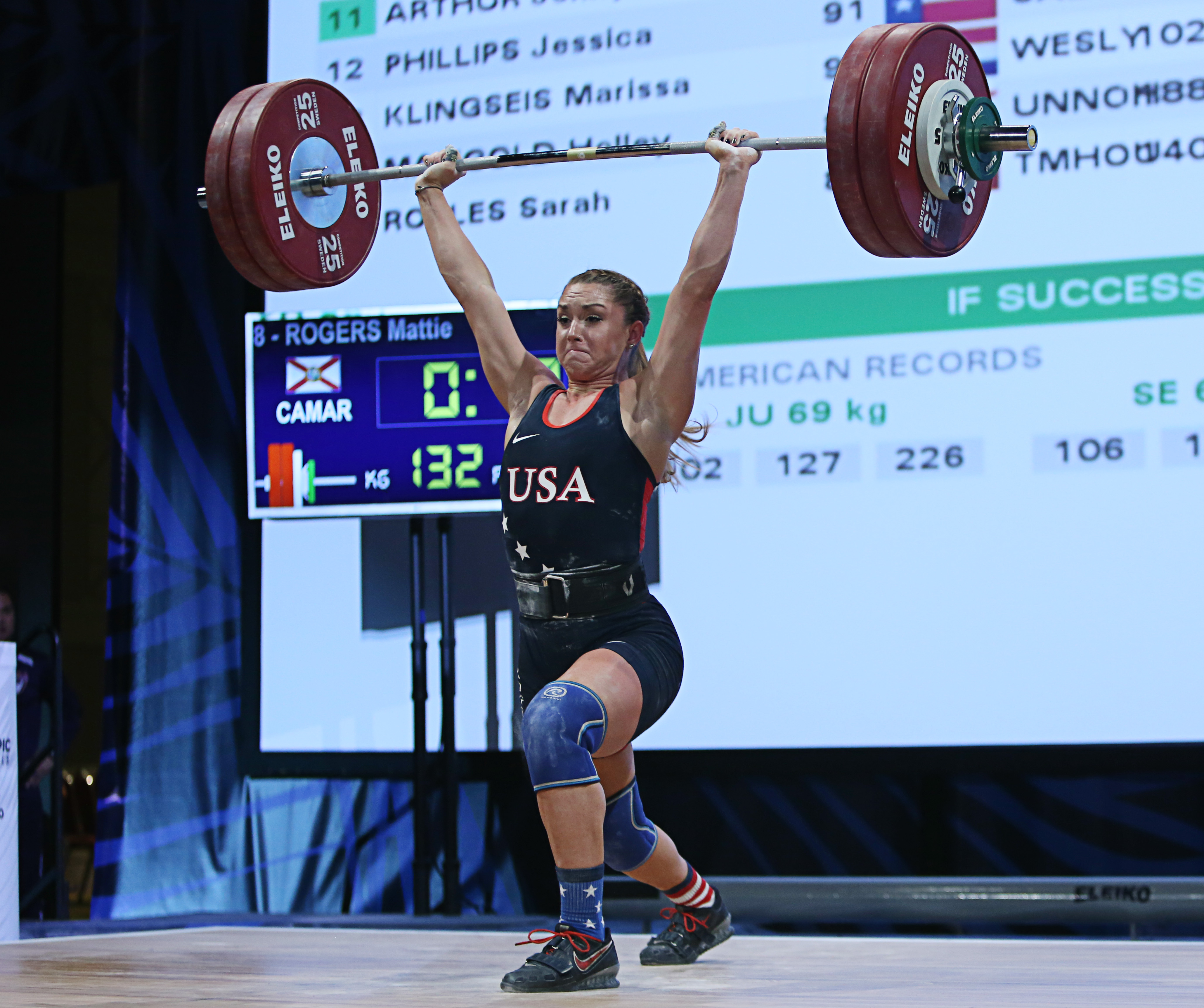 American weightlifter Mattie Rogers