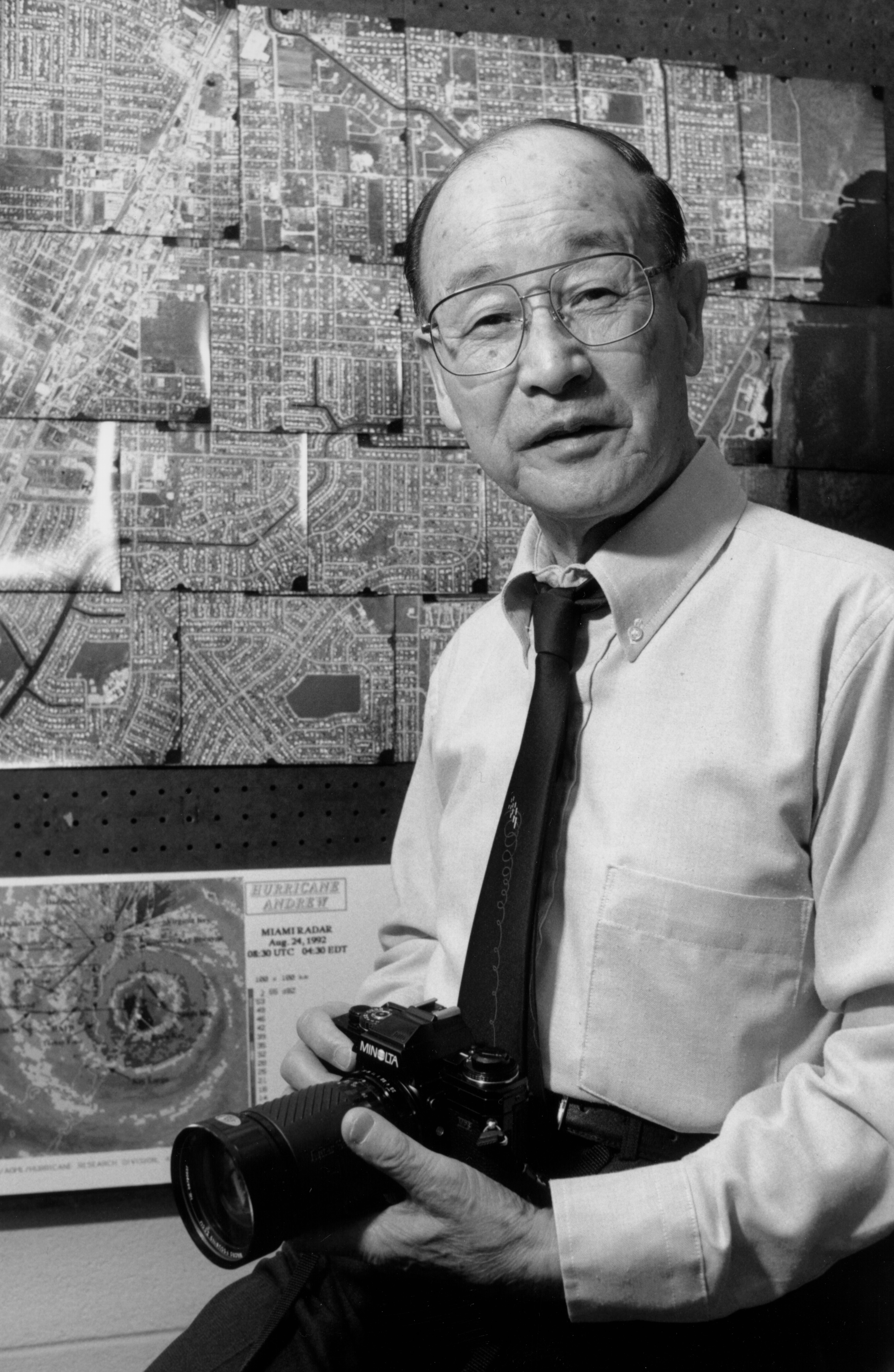 Japanese-American meteorologist Ted Fujita