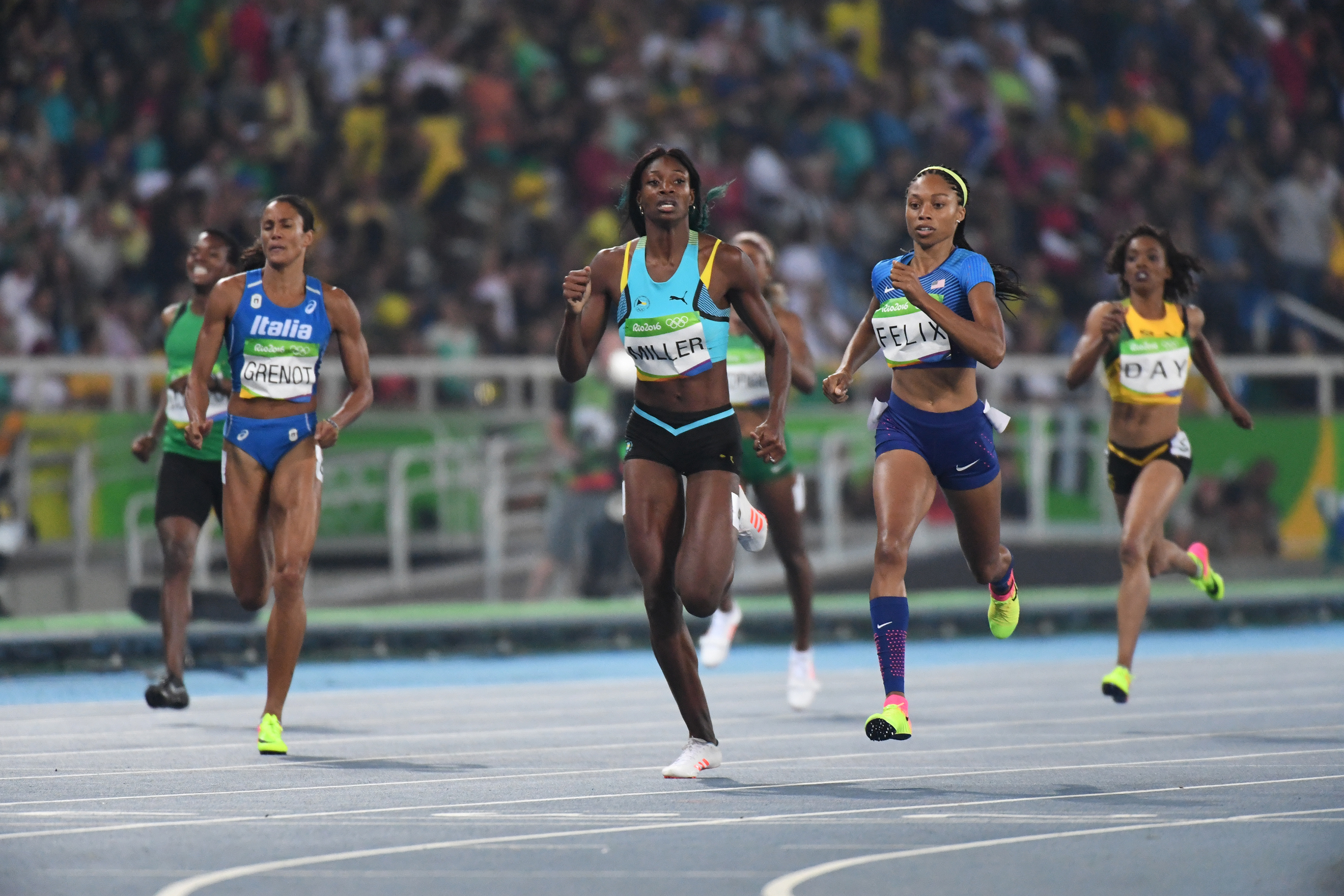 Track athletes Shaunae Miller and Allyson Felix