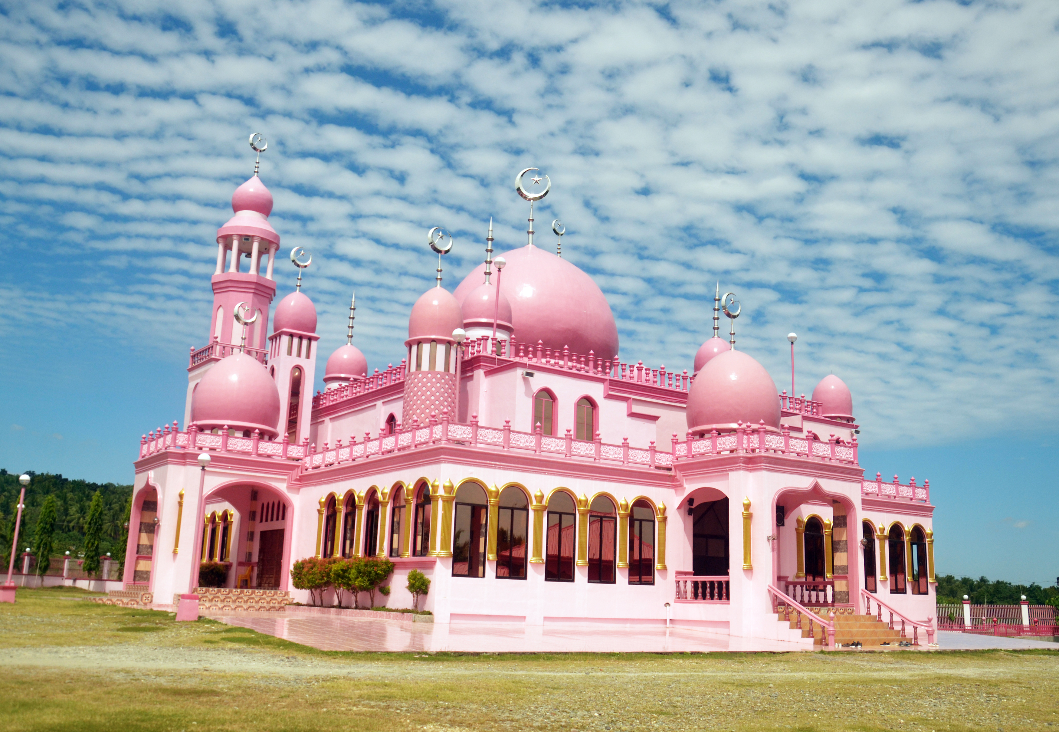 Masjid Dimaukom, also called the Pink Mosque, in the Philippines