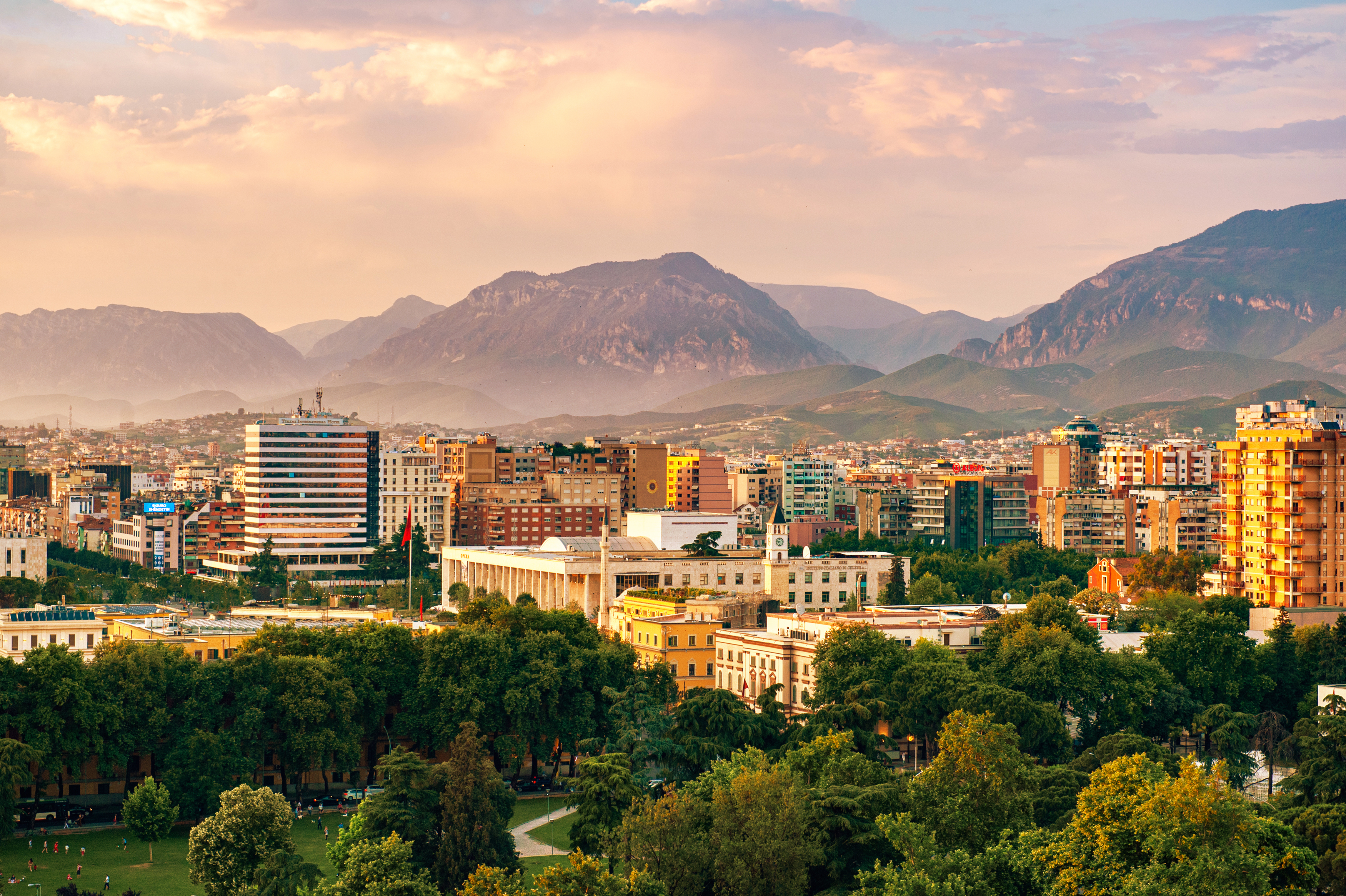 Skyline of Tiranë, Albania