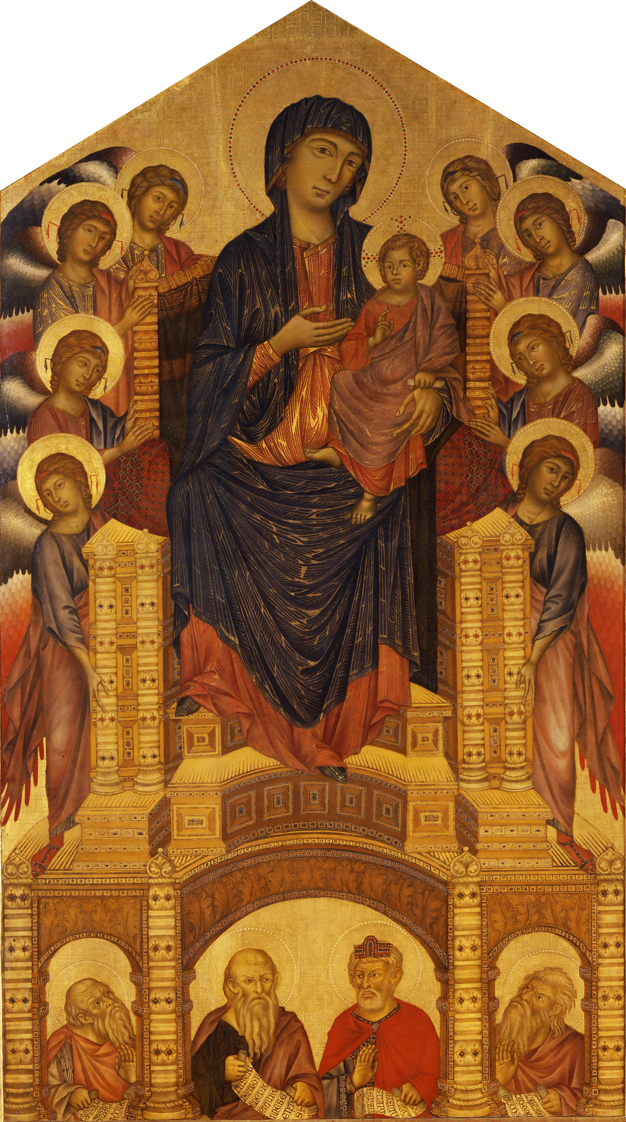 The Madonna Enthroned with Angels, by Giovanni Cimabue