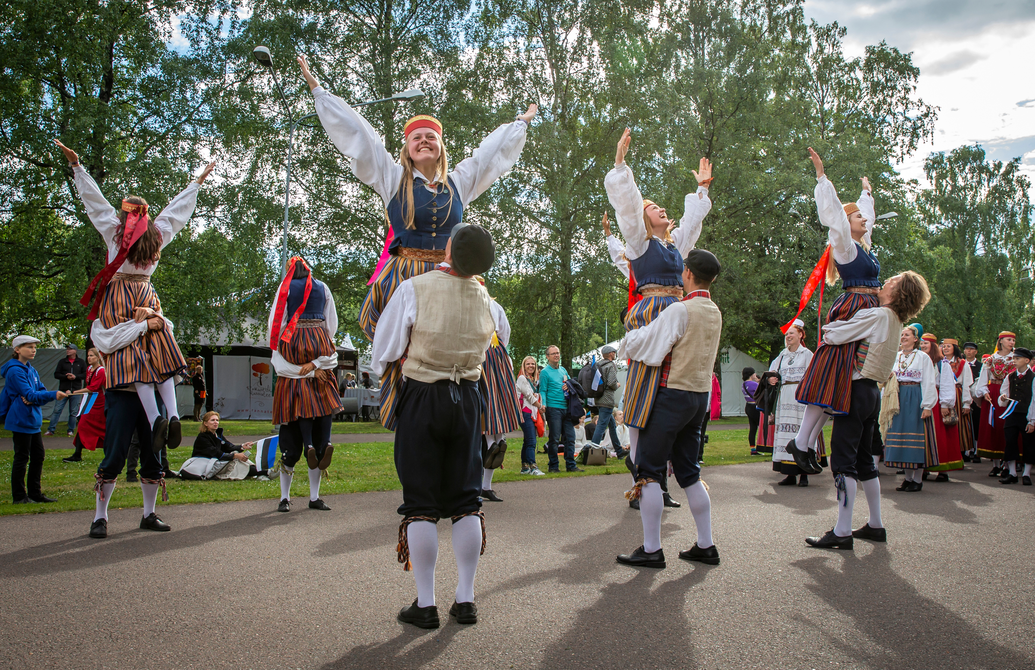 Estonian folk dancers