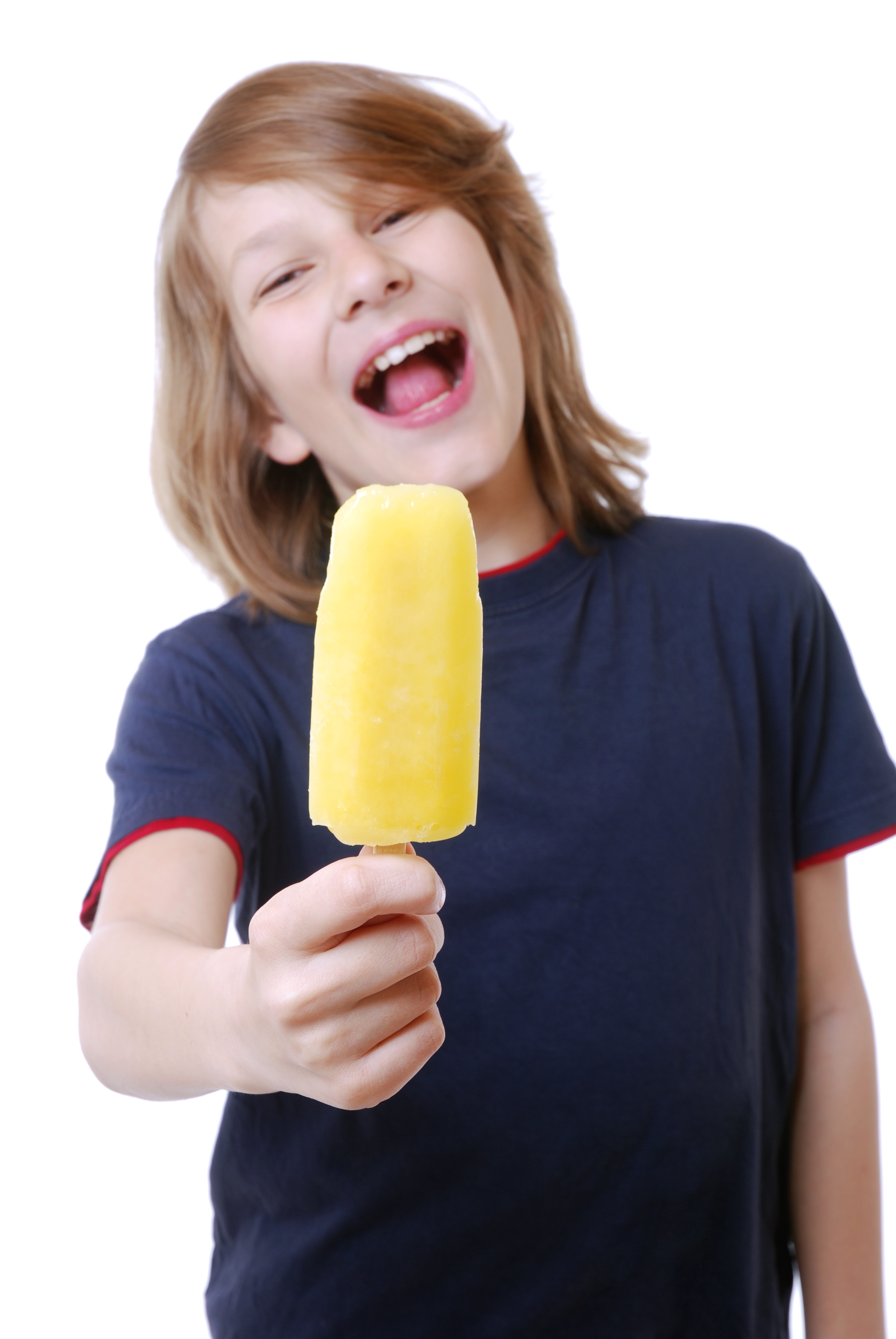 Child enjoying an ice pop