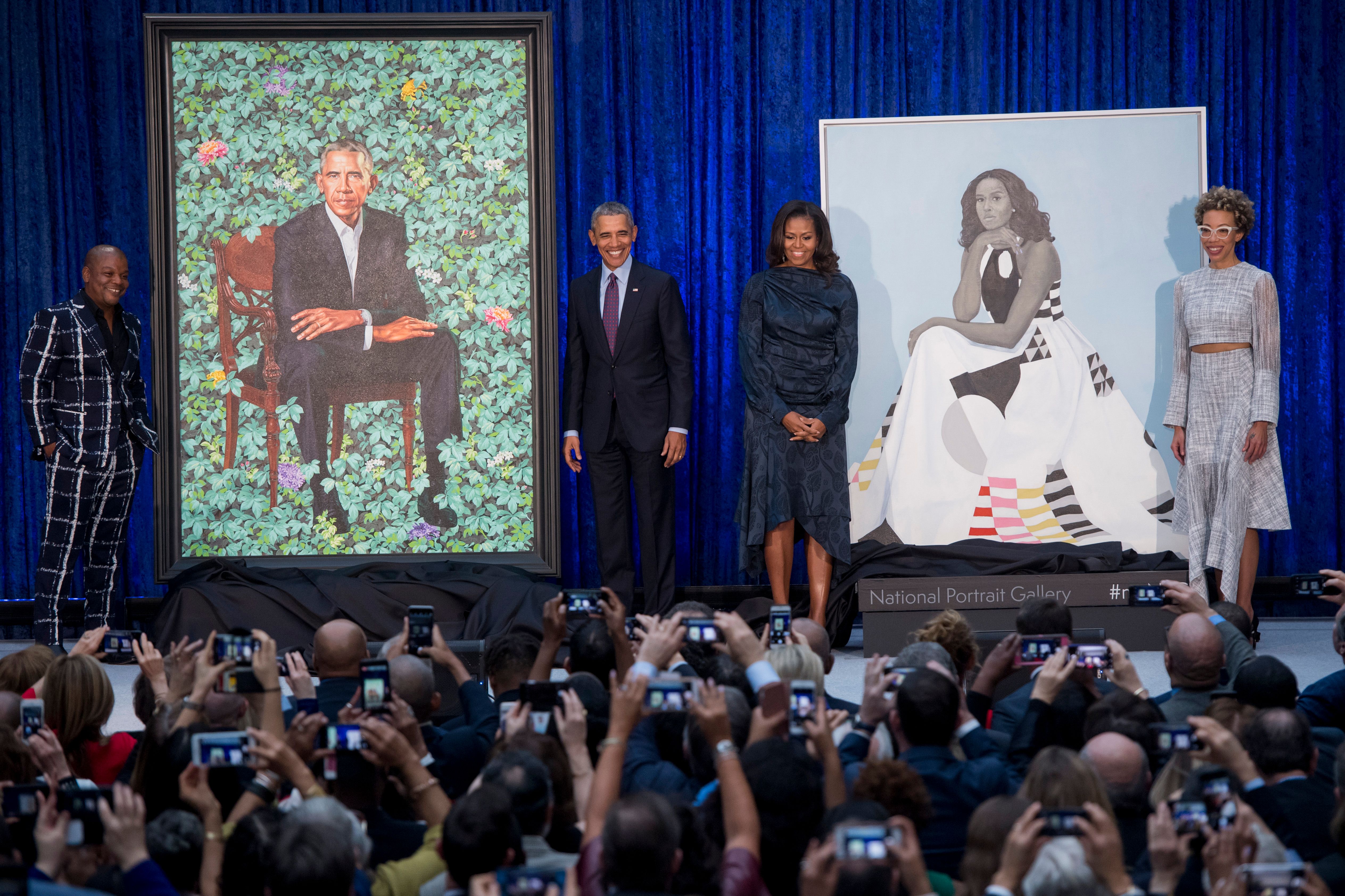 Barack and Michelle Obama portrait unveiling