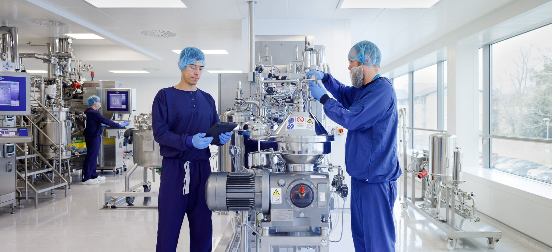 Technicians at a Dublin research facility