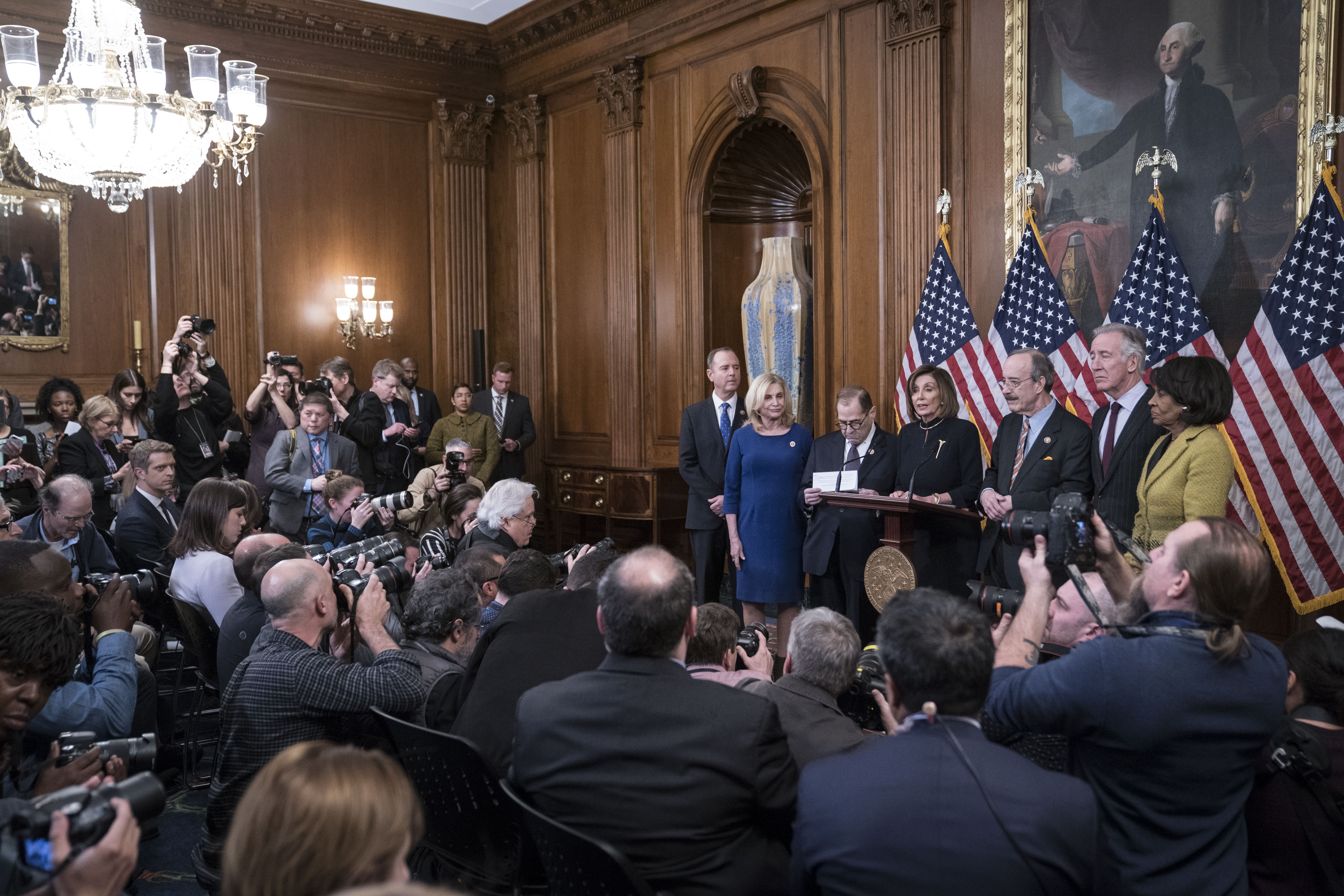 Nancy Pelosi delivers remarks following vote to impeach President Donald J. Trump