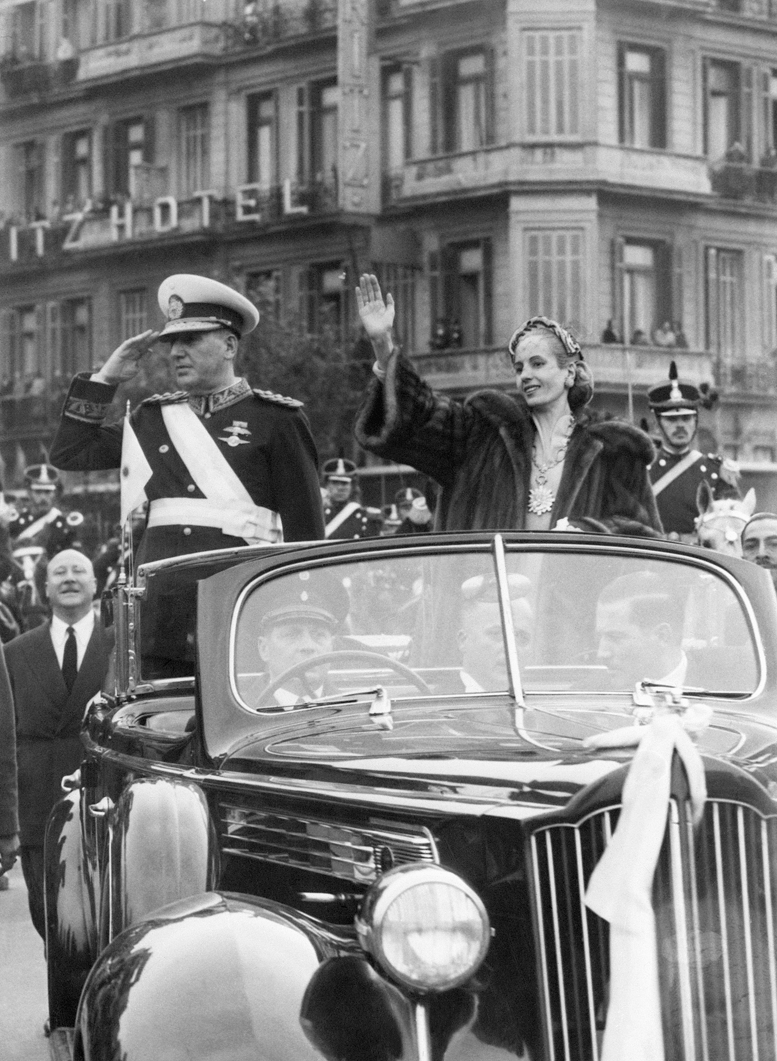 Argentine President Juan Perón and his wife Eva (Evita)