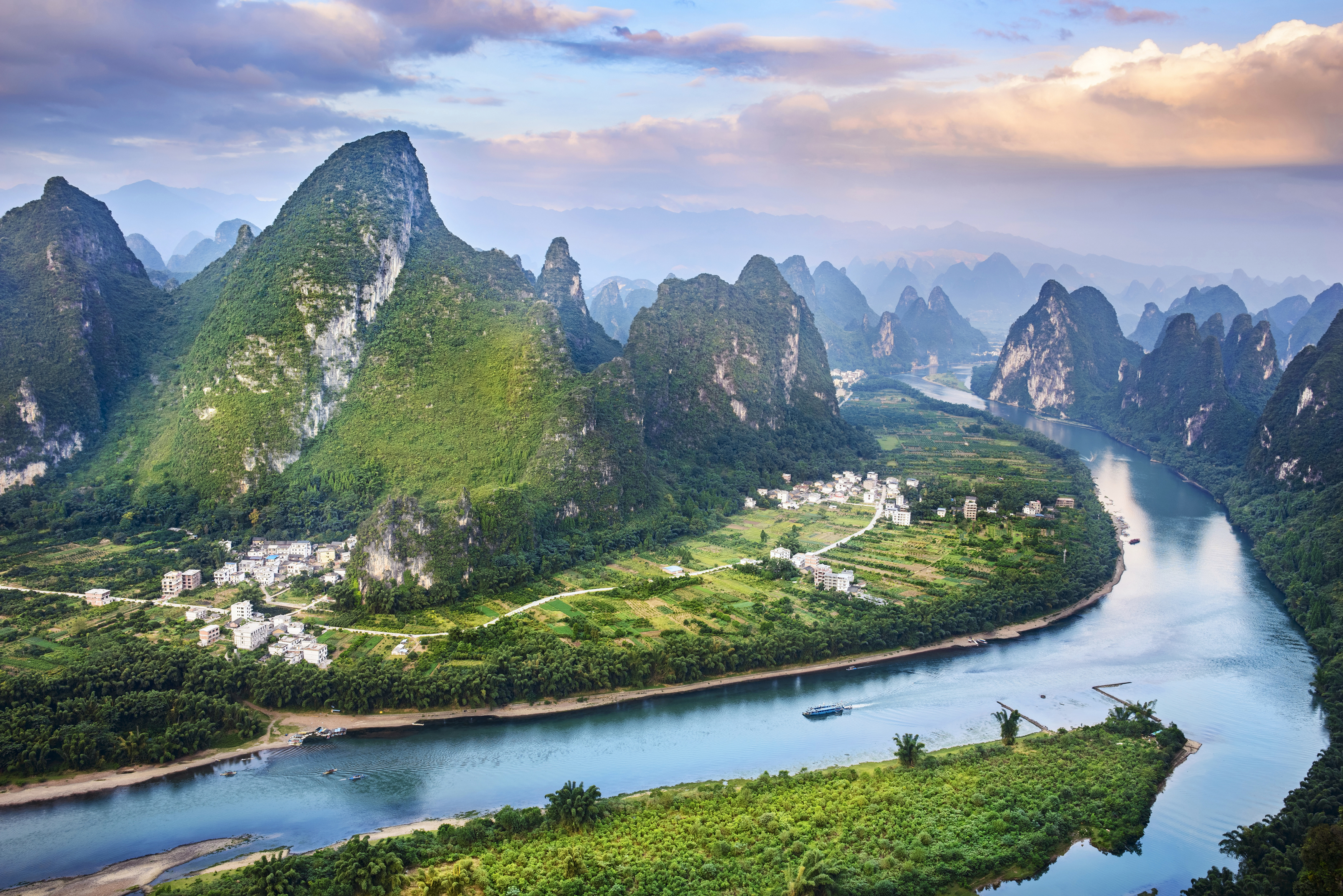 Limestone hills in Guangxi region of China