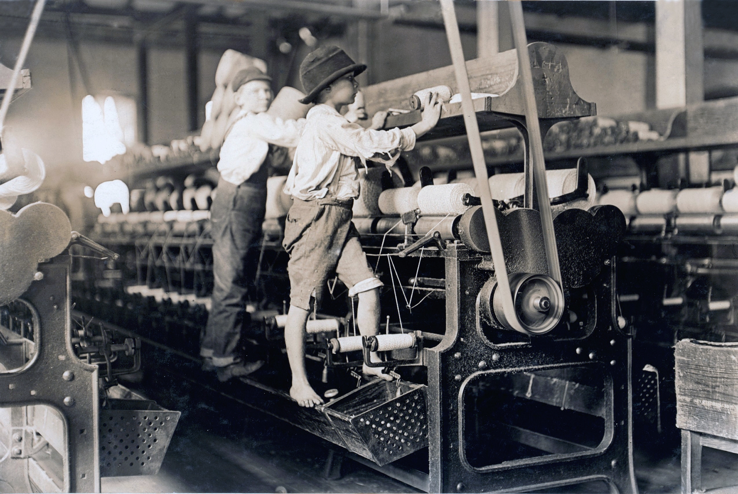 Child laborer photographed by Lewis Hine