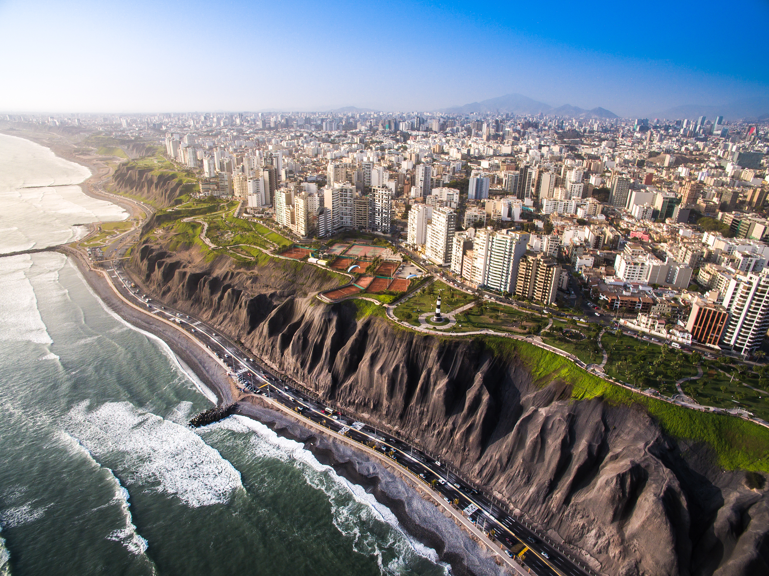 Lima, Peru, on the Pacific Ocean