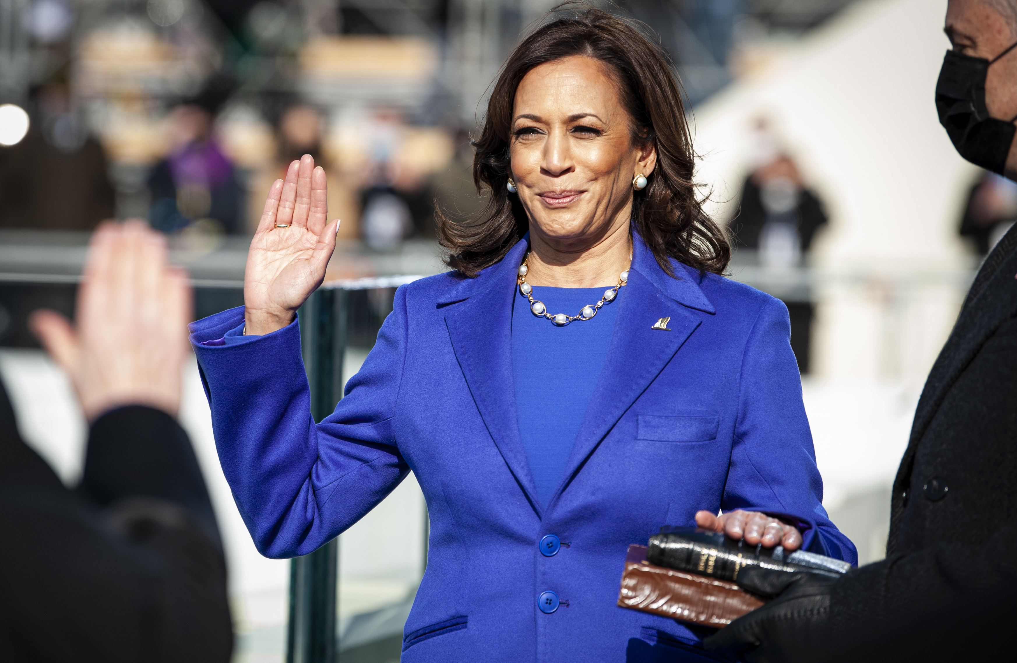 U.S. Vice President Kamala Harris takes the oath of office