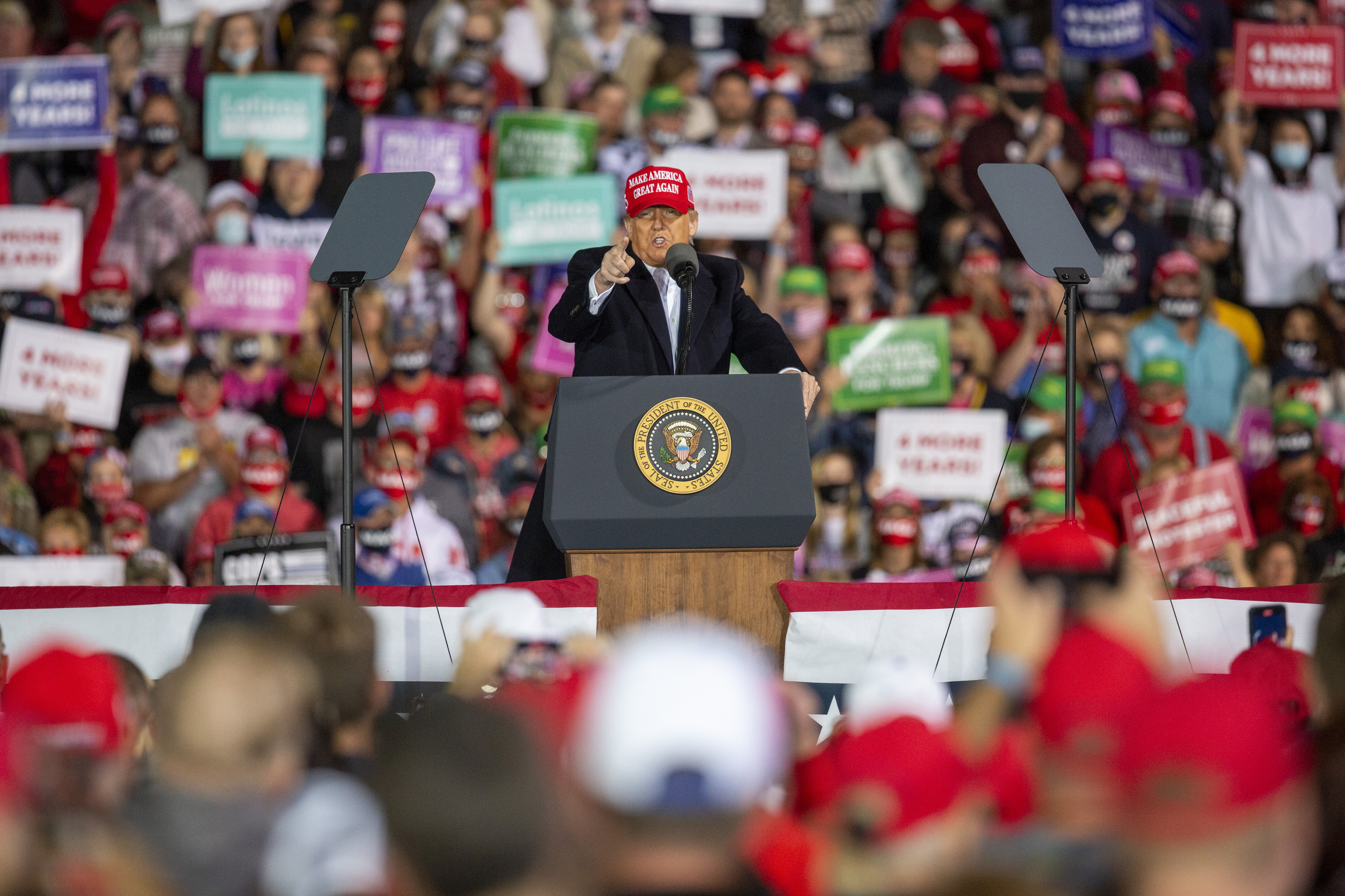 President Donald J. Trump at a 2020 campaign event