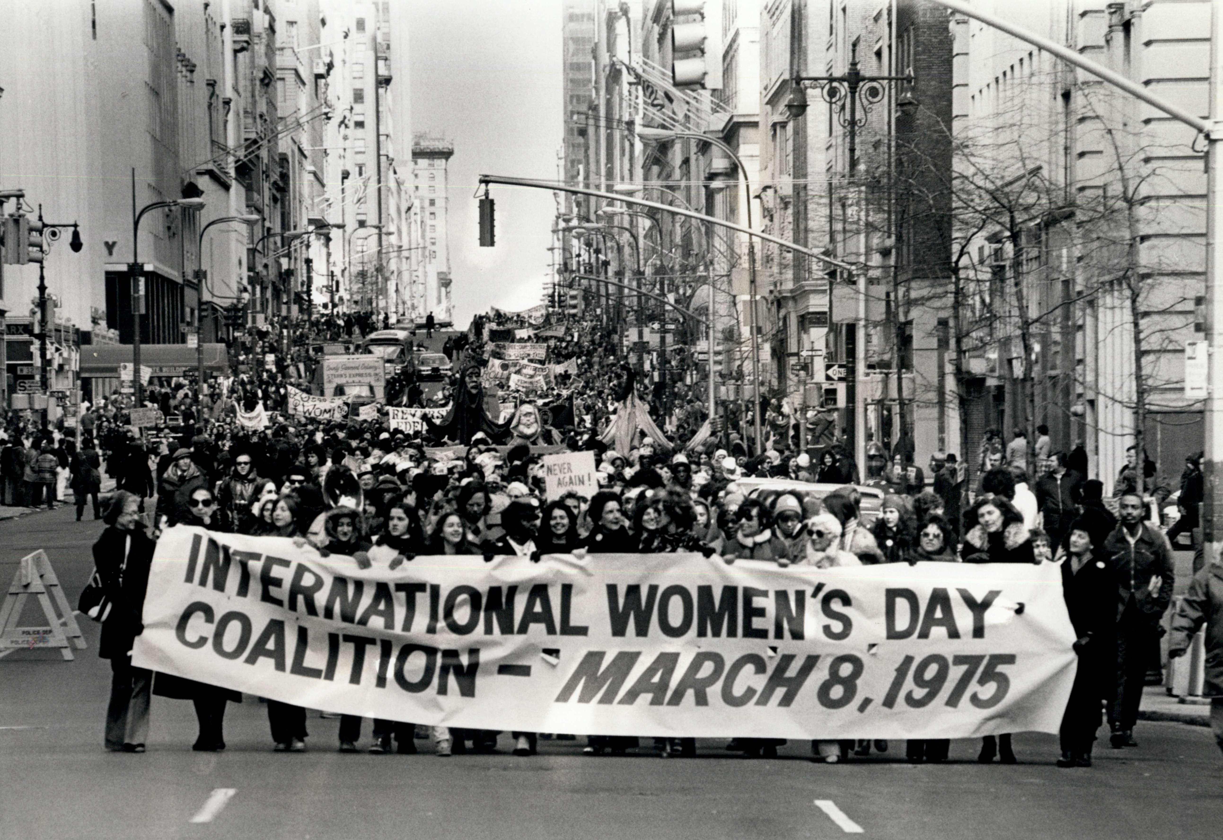 International Women's Day march, New York City, 1975