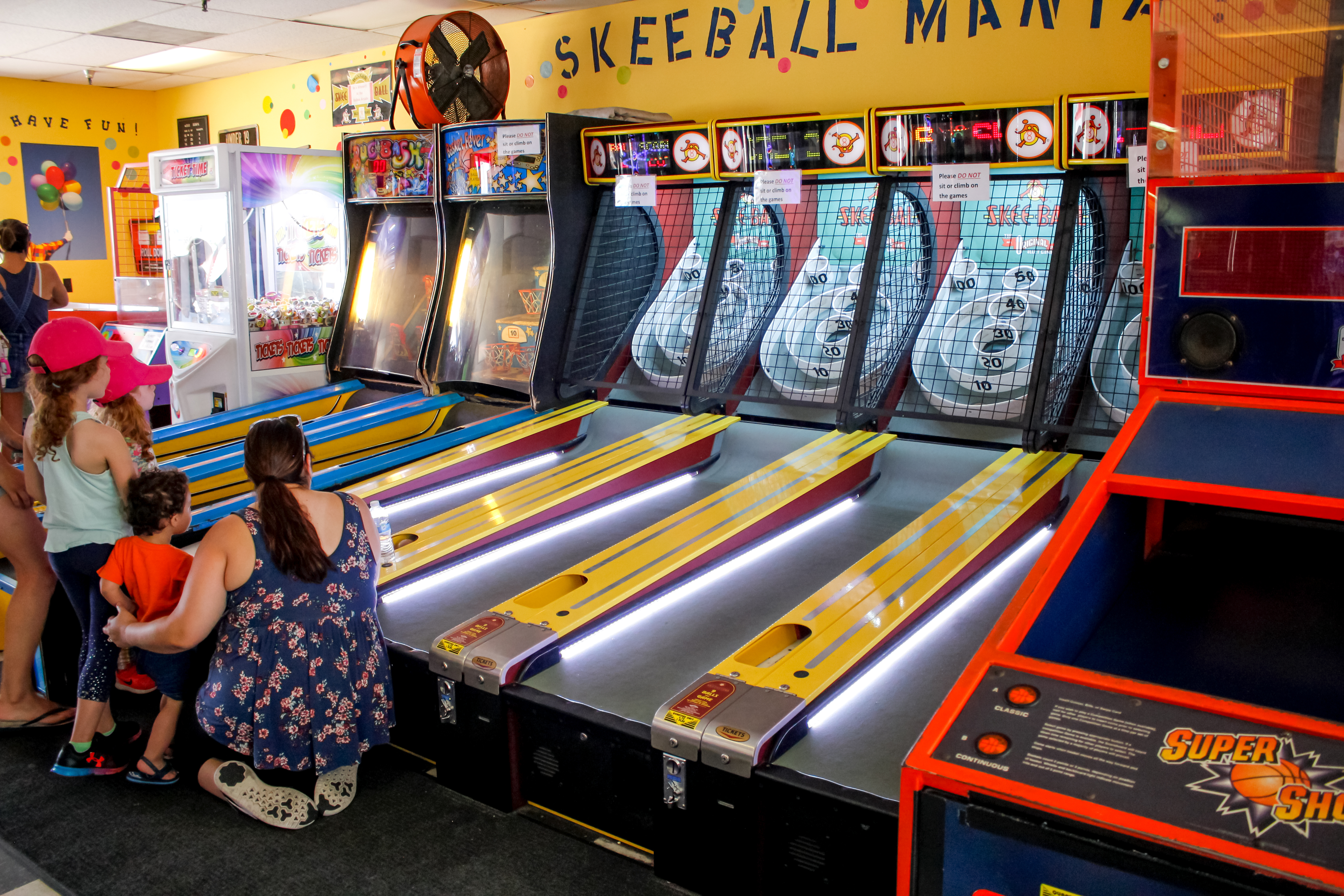 Skee-Ball lanes