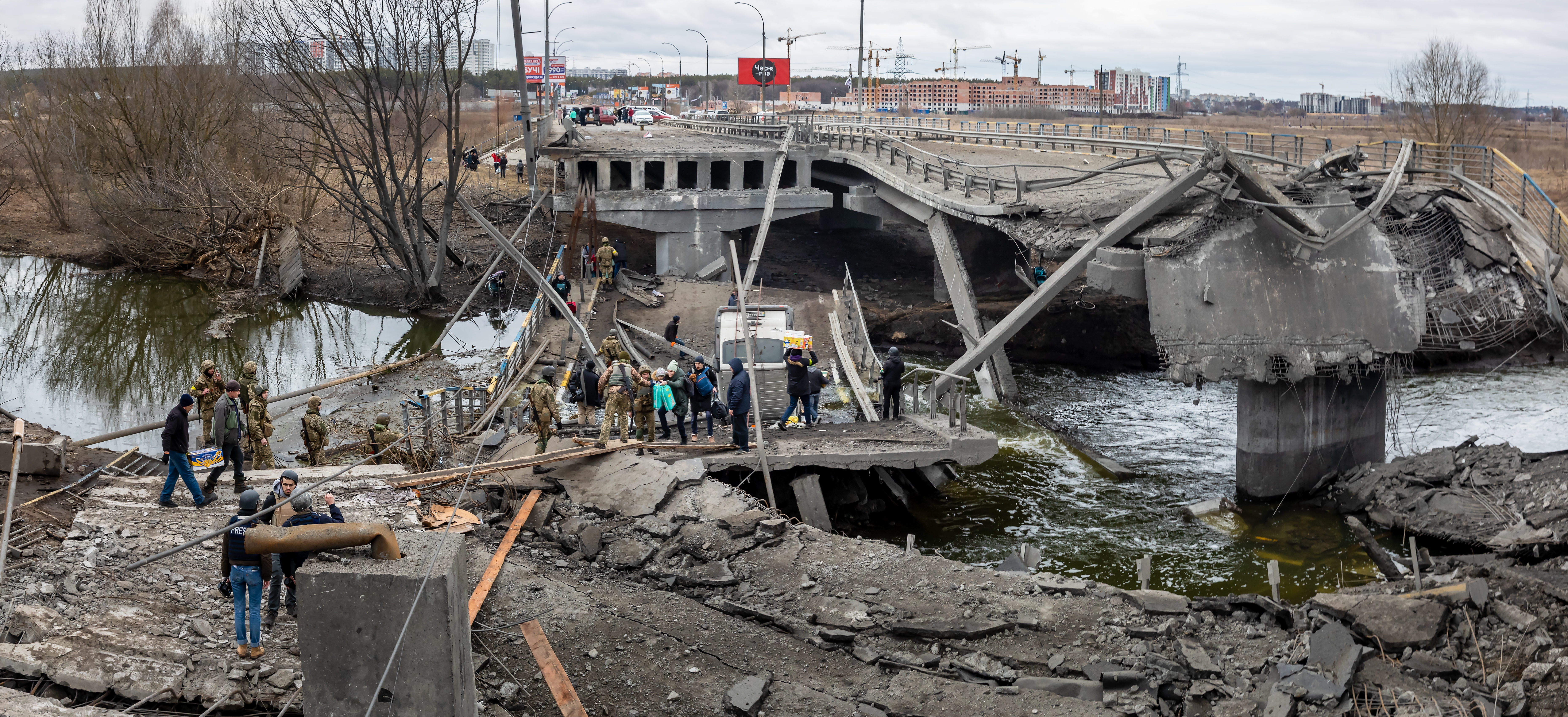 Destruction in Irpin, Ukraine