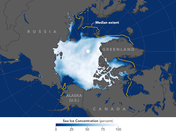 Shrinking ice coverage