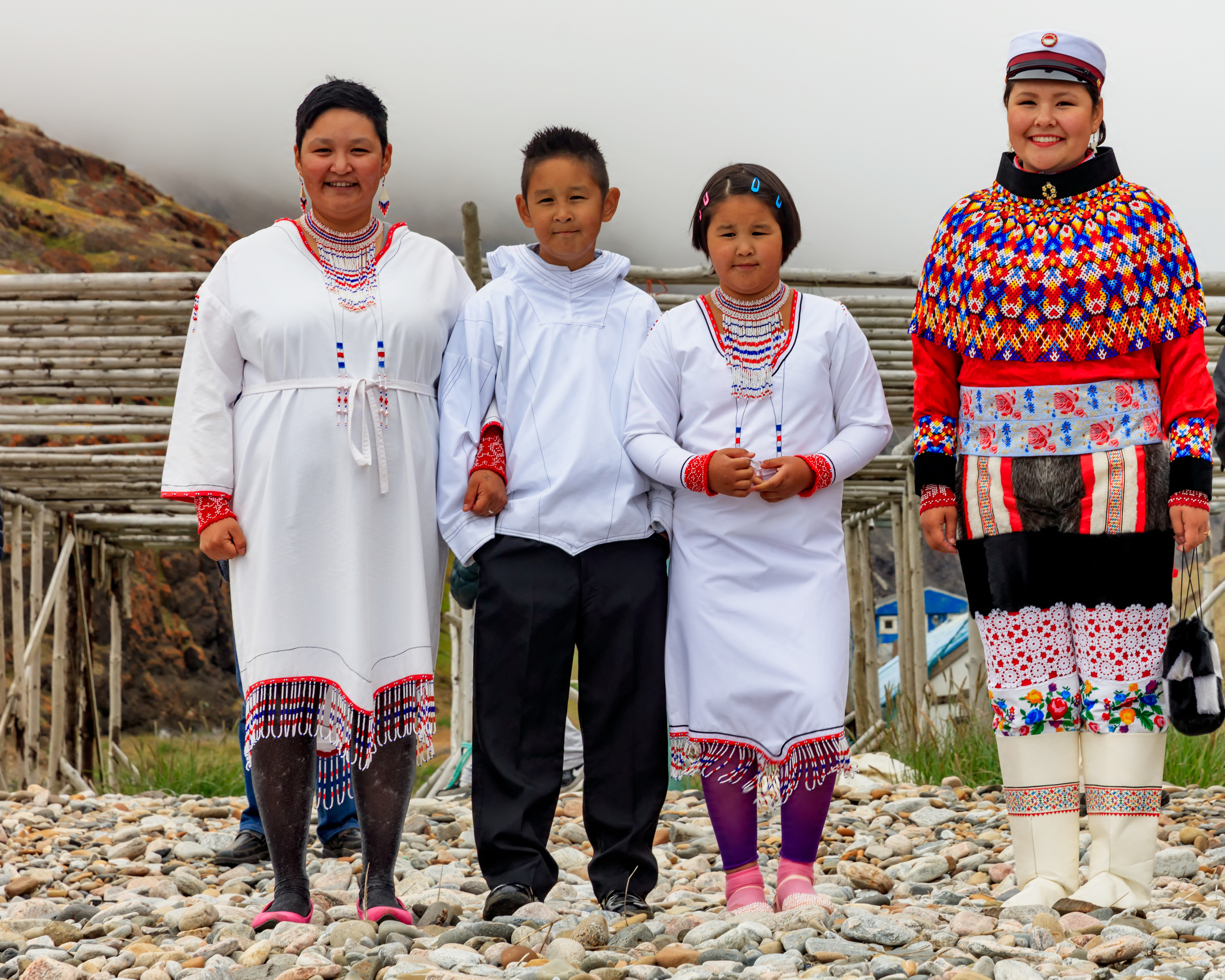 An Inuit family in Greenland