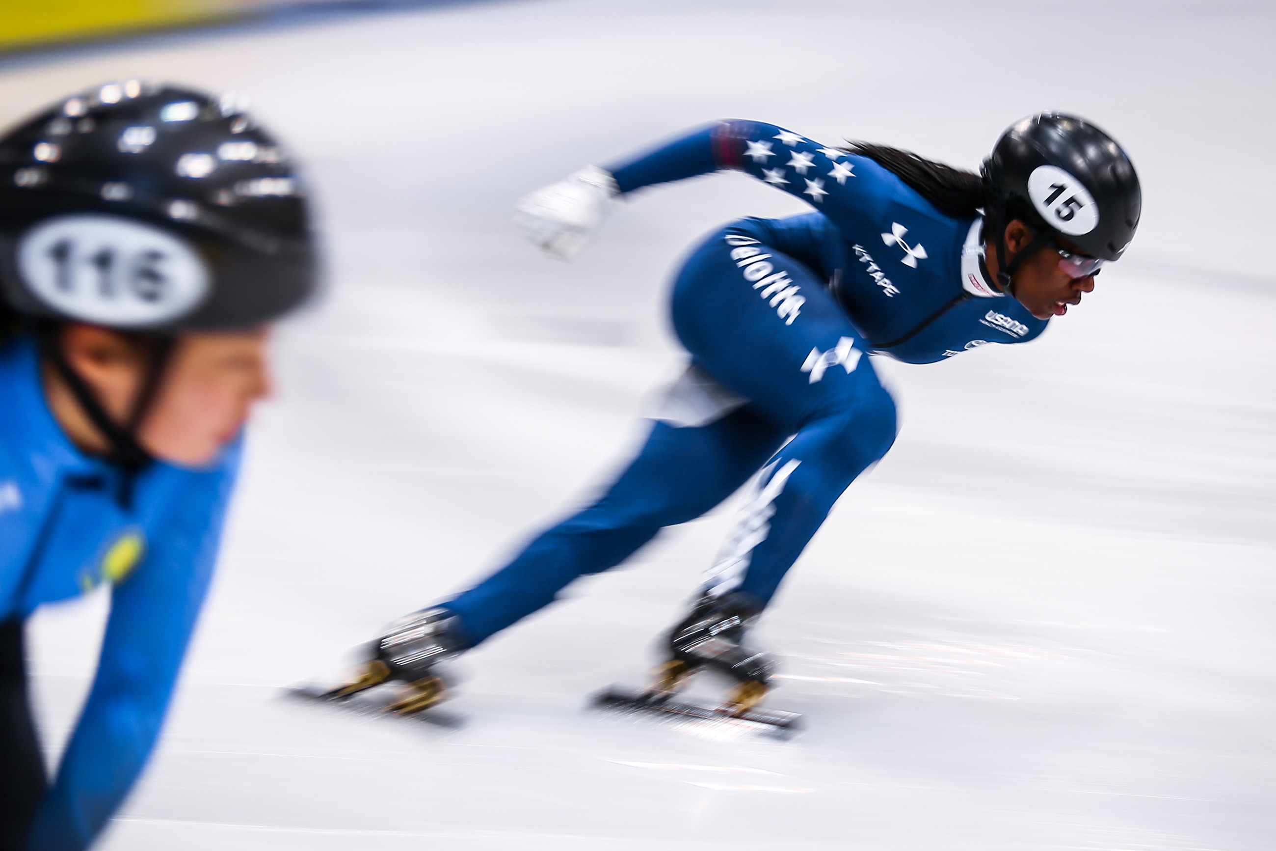 American speed skater Maame Biney