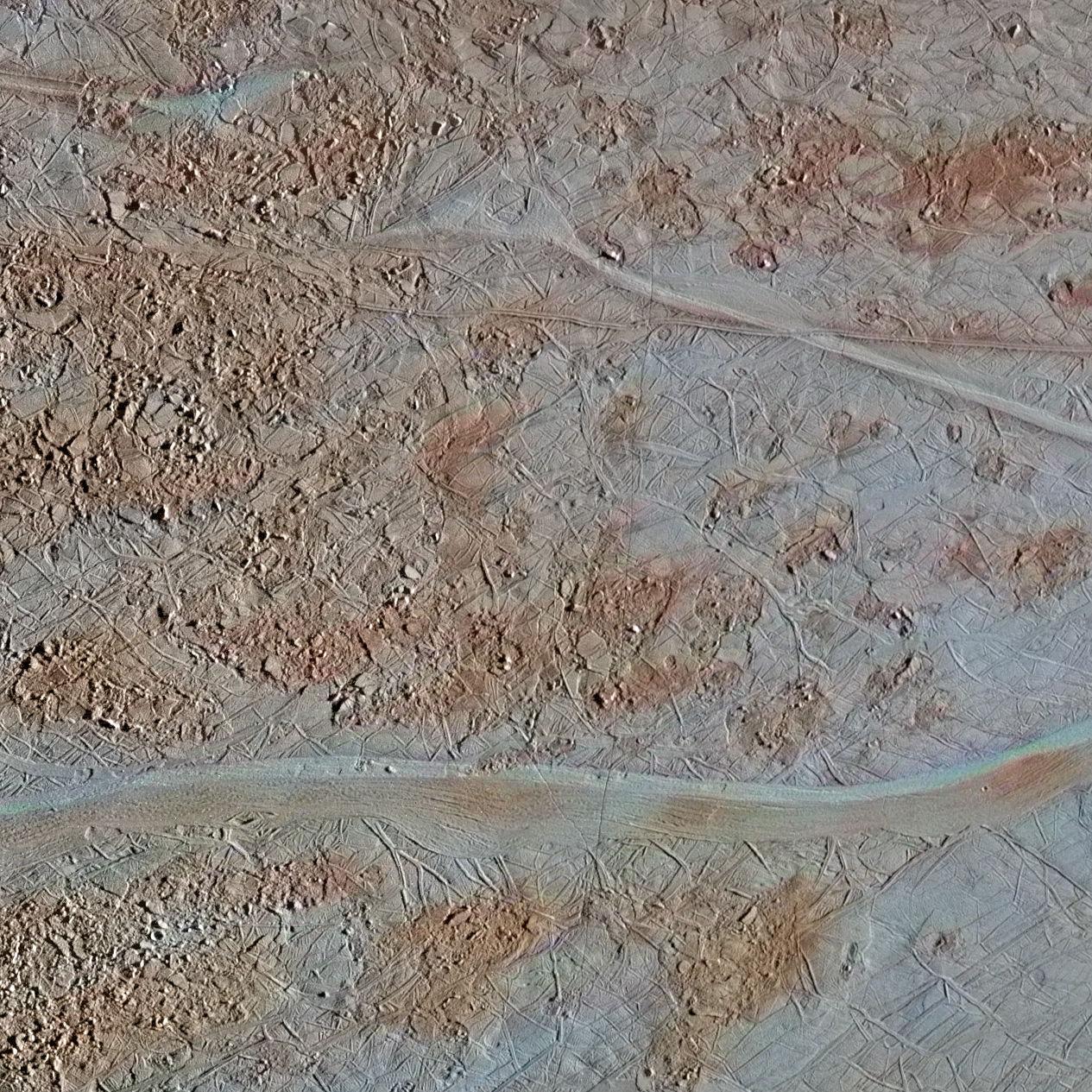 Europa's crackled crust