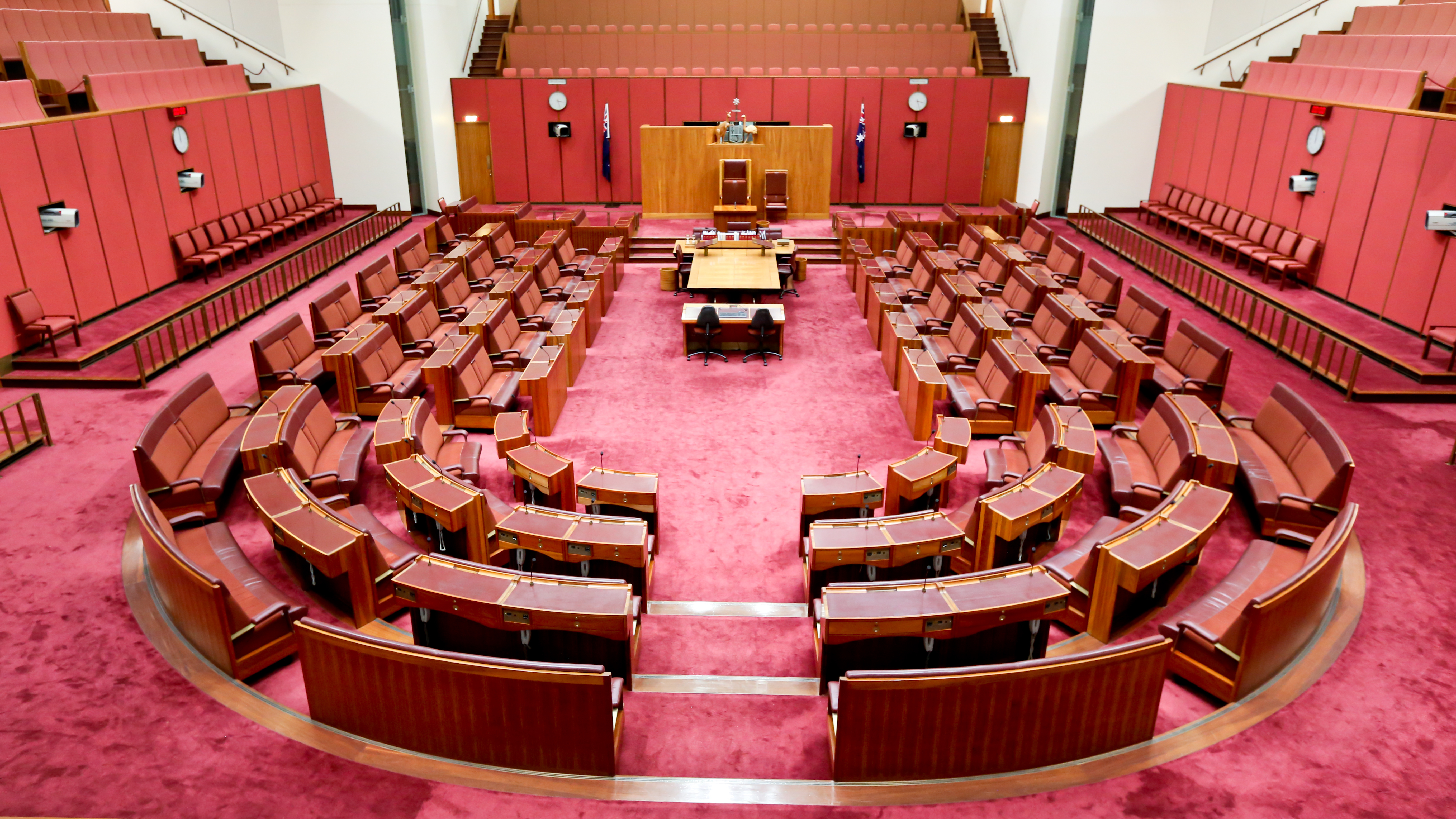 Senate chamber of Parliament House in Canberra, Australia